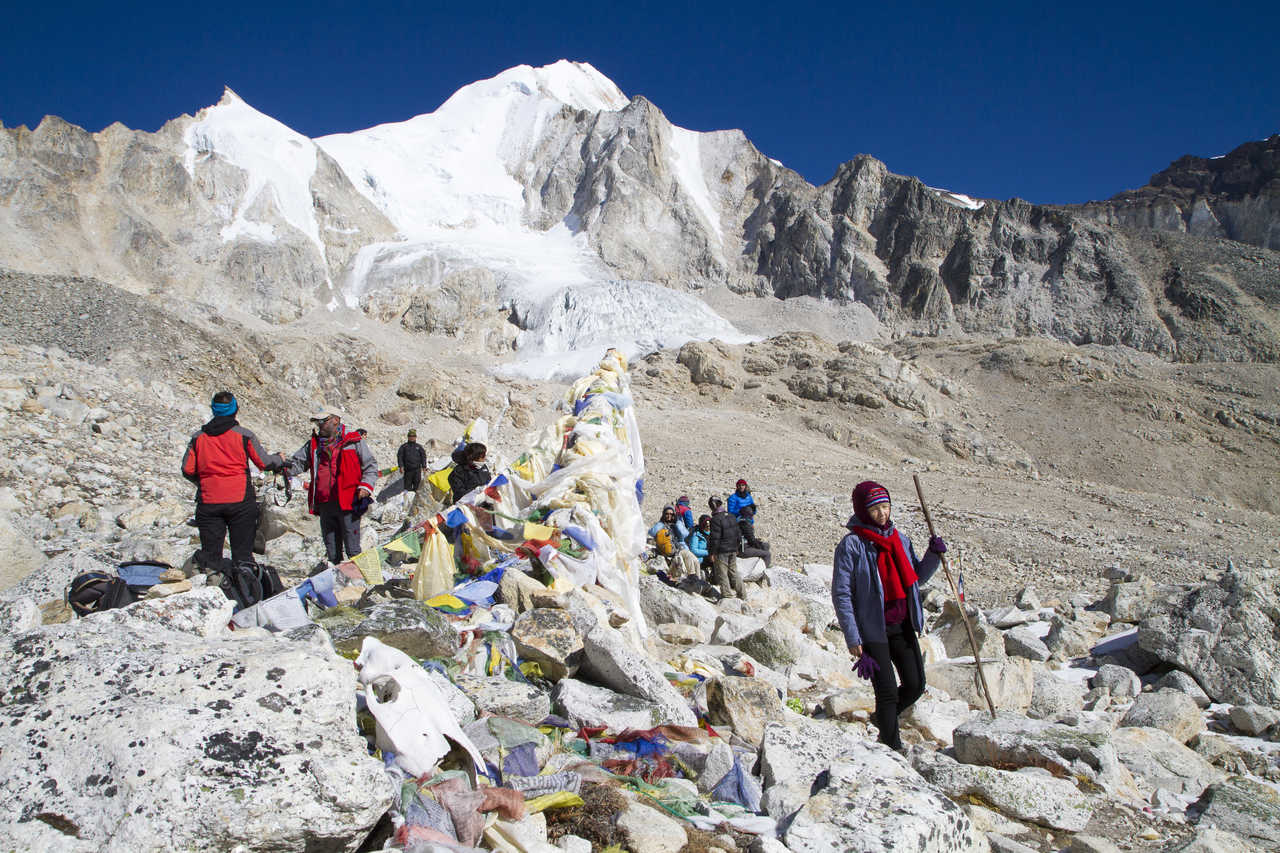 Sommet du Larkya La, sur le tour du Manaslu