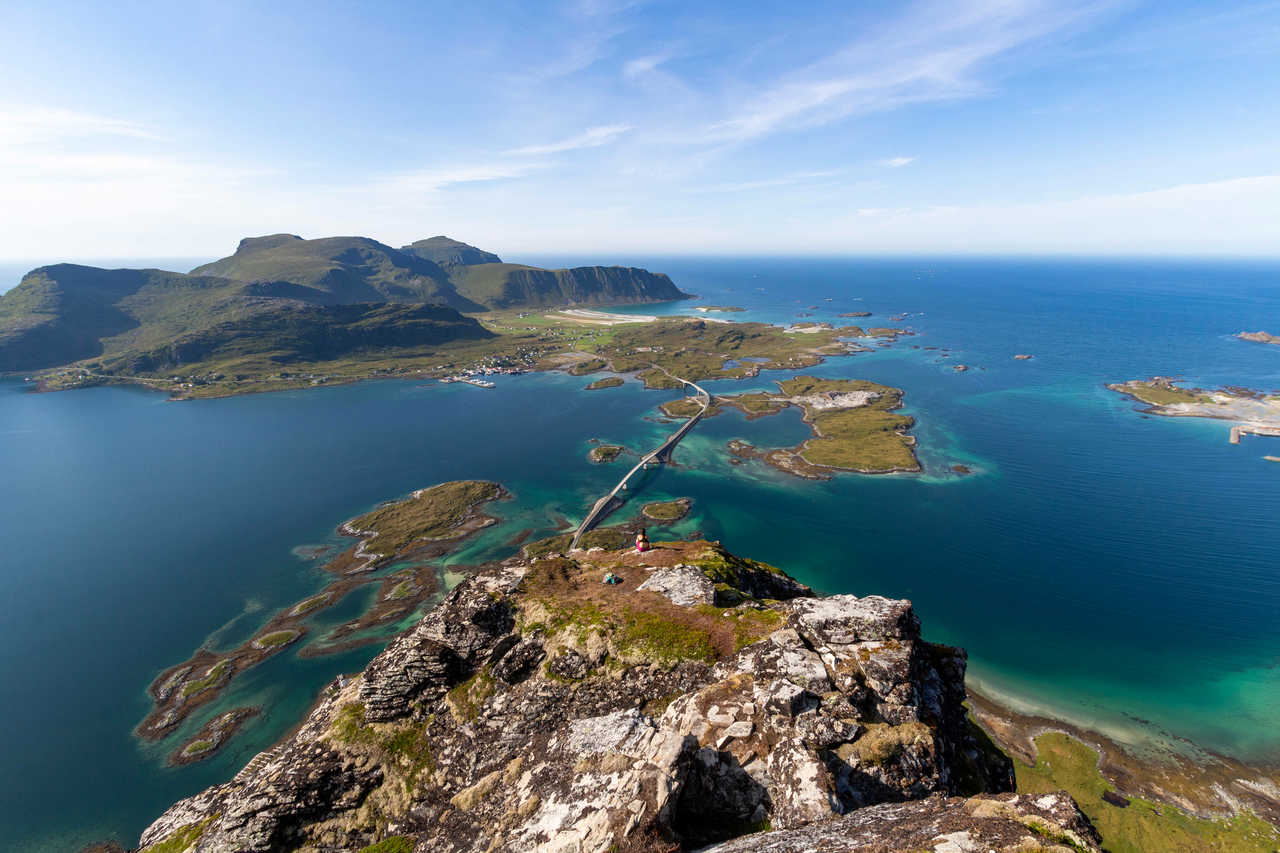 Sommet du Volandstinden, îles Lofoten, Norvège