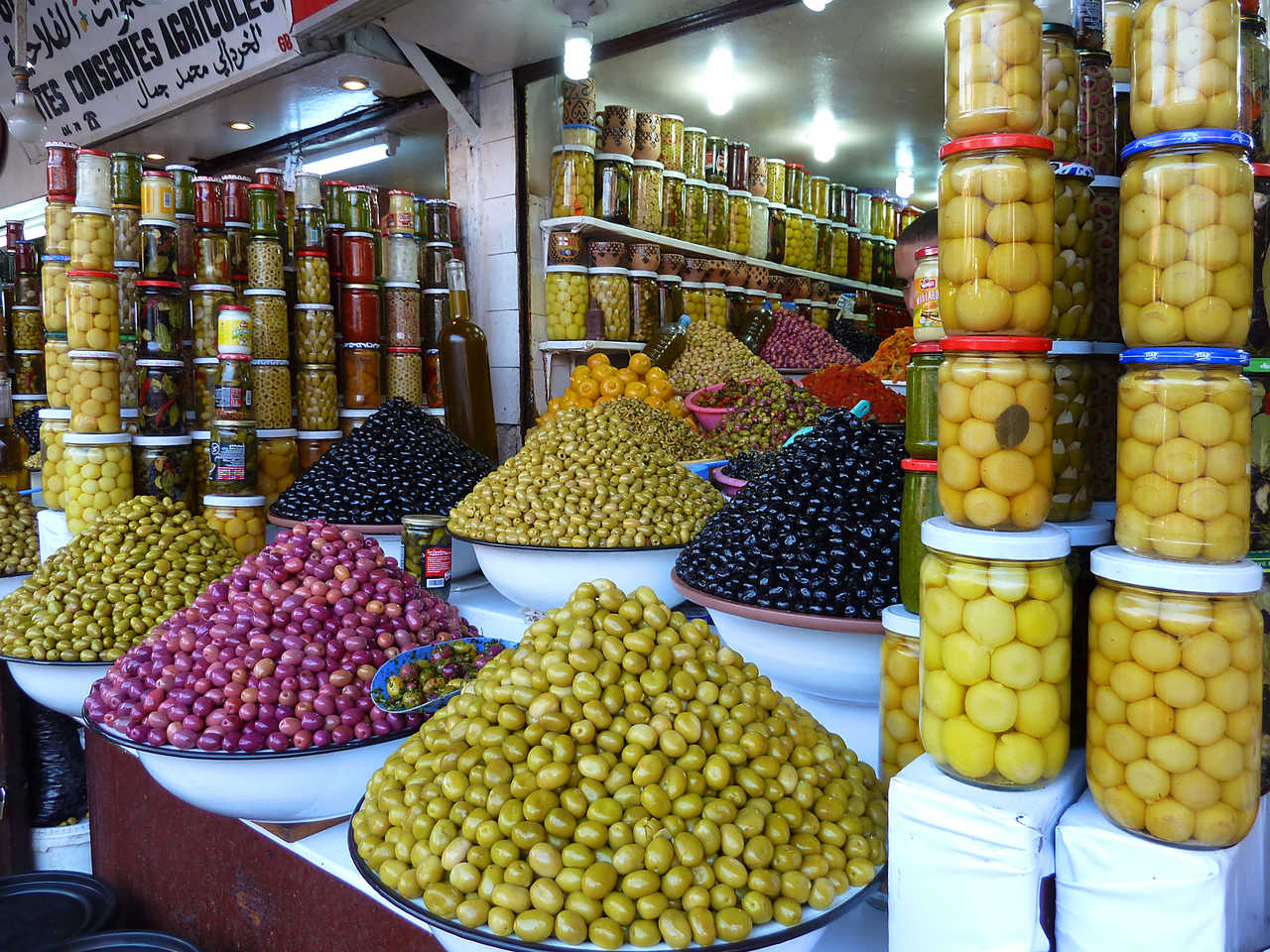Souk aux olives, Marrakech, Maroc