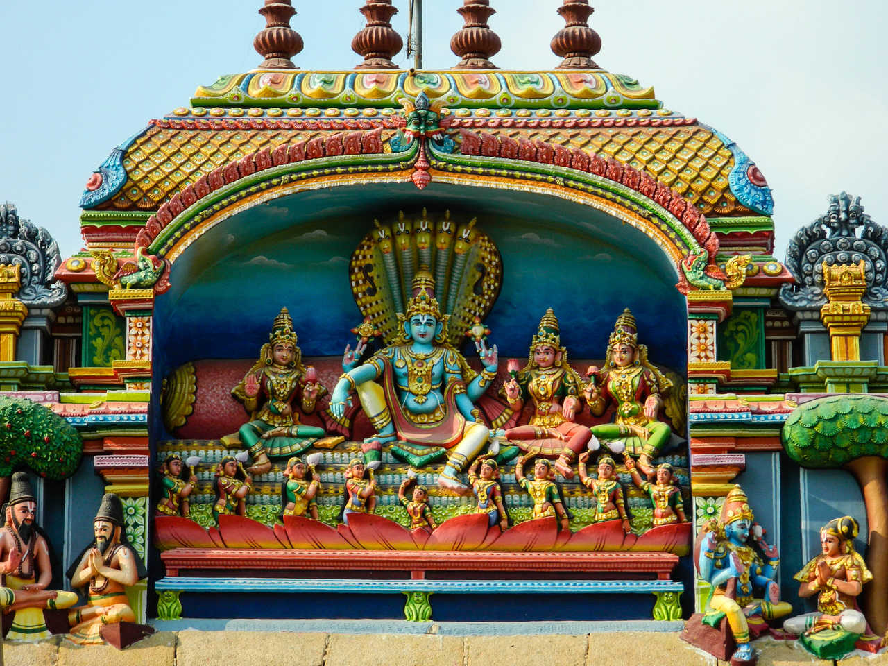 Statues du temple de Sri Ranganathaswamy, Srirangam, Inde