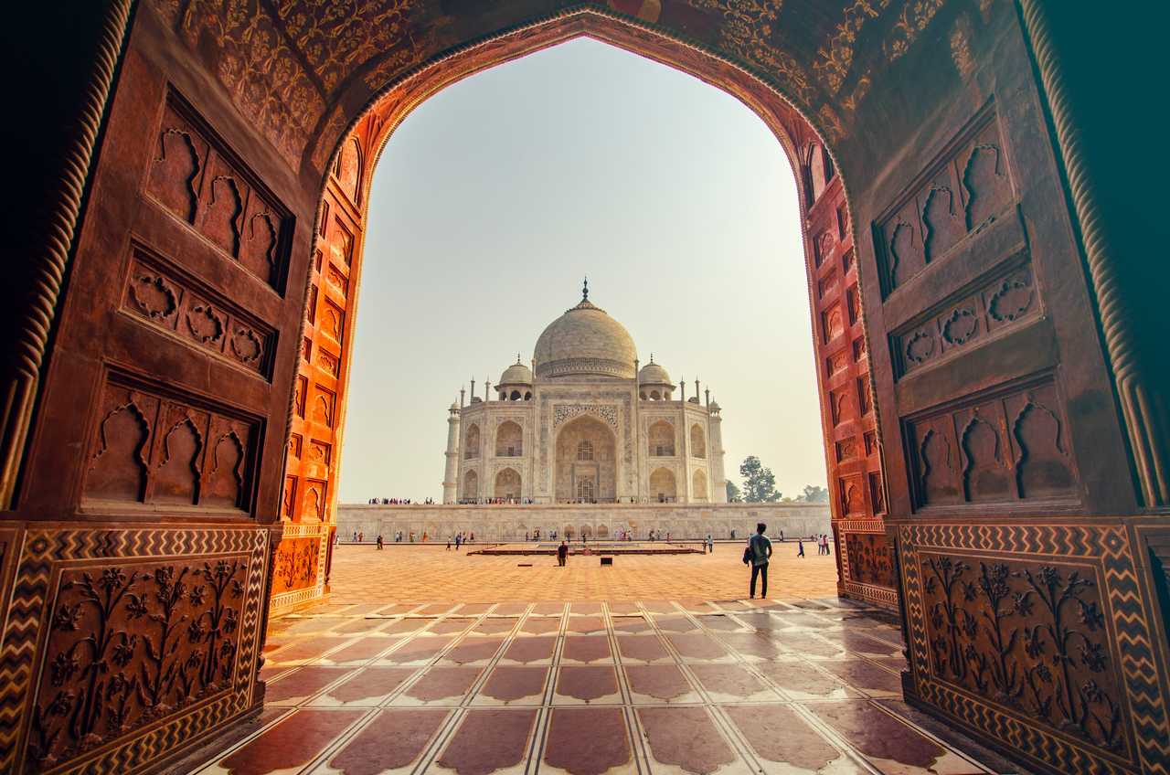 Taj Mahal à Agra en Inde Himalayenne