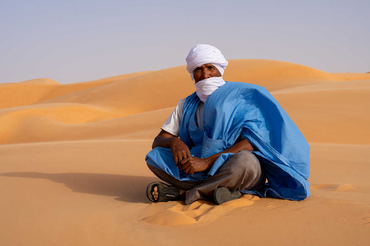 touareg dans le Sahara en Mauritanie