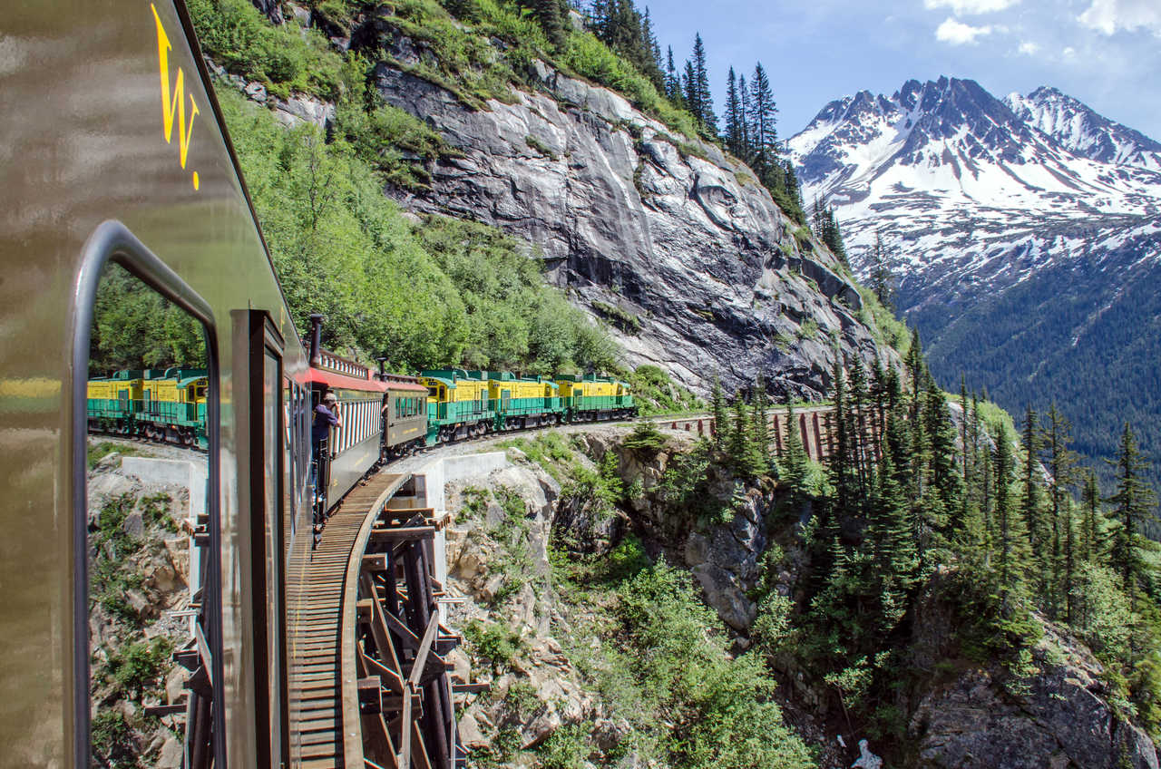 Train du White Pass entre l'Alaska et le Yukon