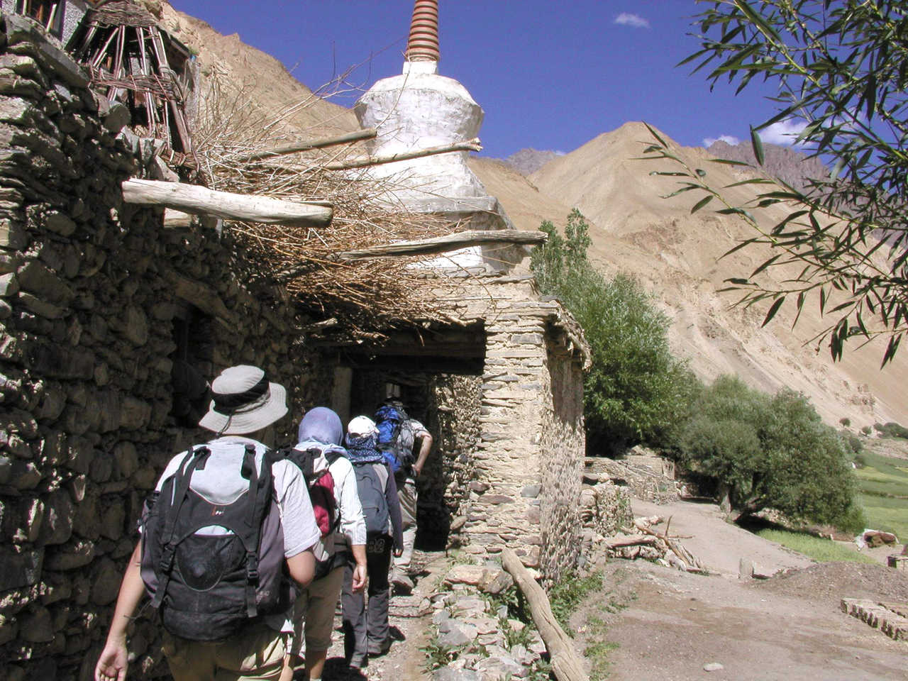 Trekkeurs dans la vallée de la Markha en Inde Himalayenne