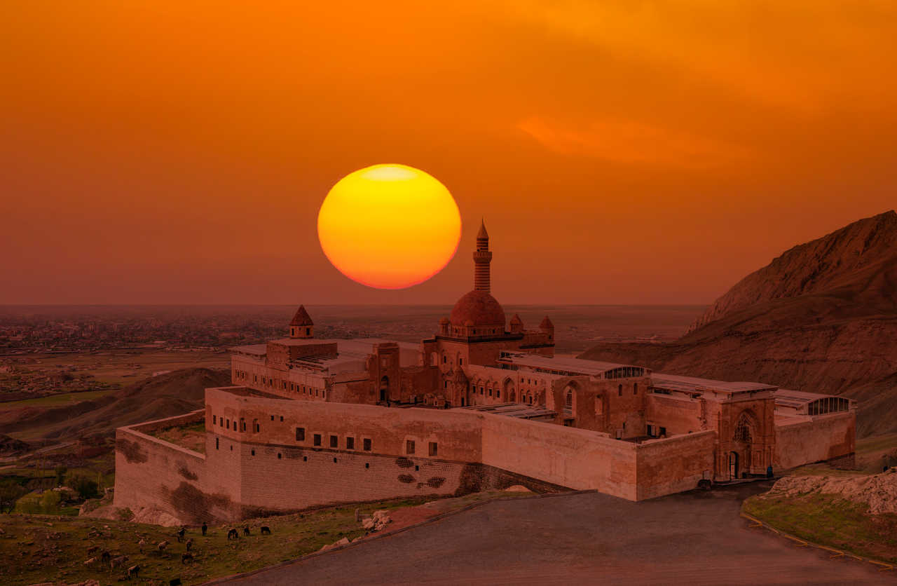 Turquie Ishak Pasa coucher de soleil