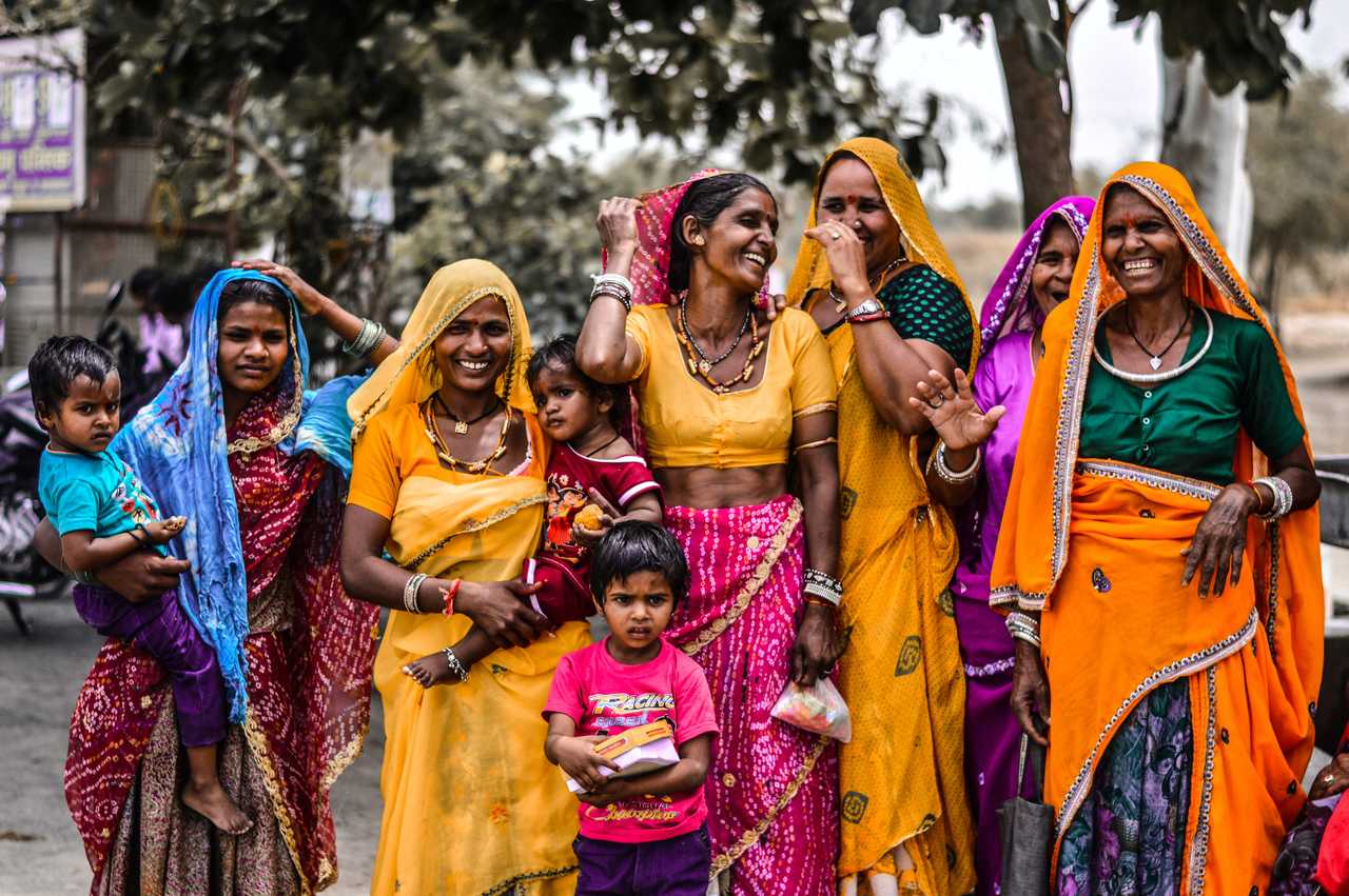 Une groupe de femmes en Inde