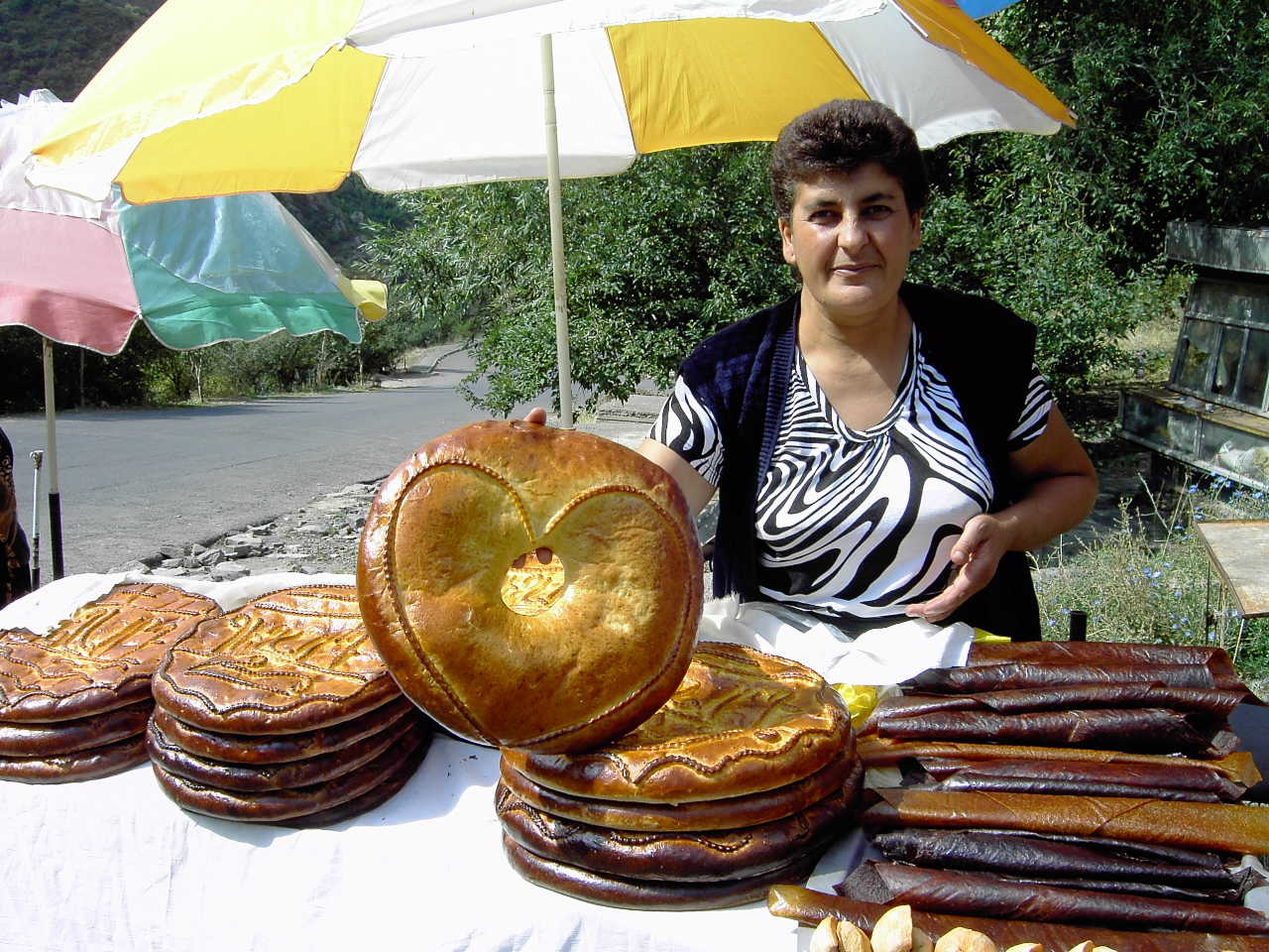 Vendeuse de Lavash pain arménien
