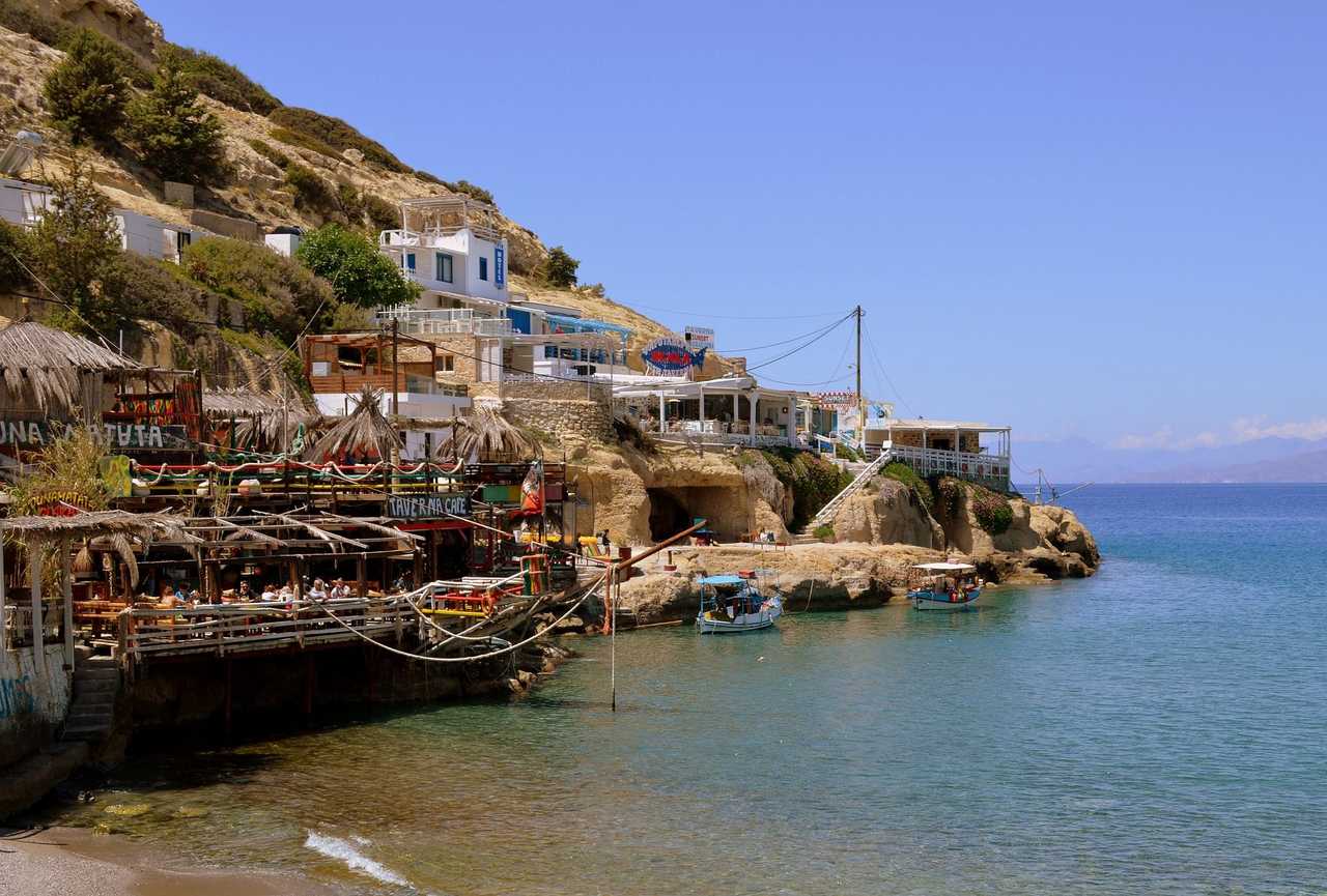 Village de Matala lors d'une randonnée en Crète