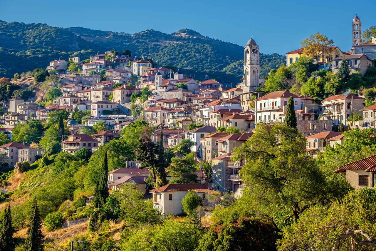 Village de montagne de Dimitsana, Arcadie, Péloponnèse, Grèce
