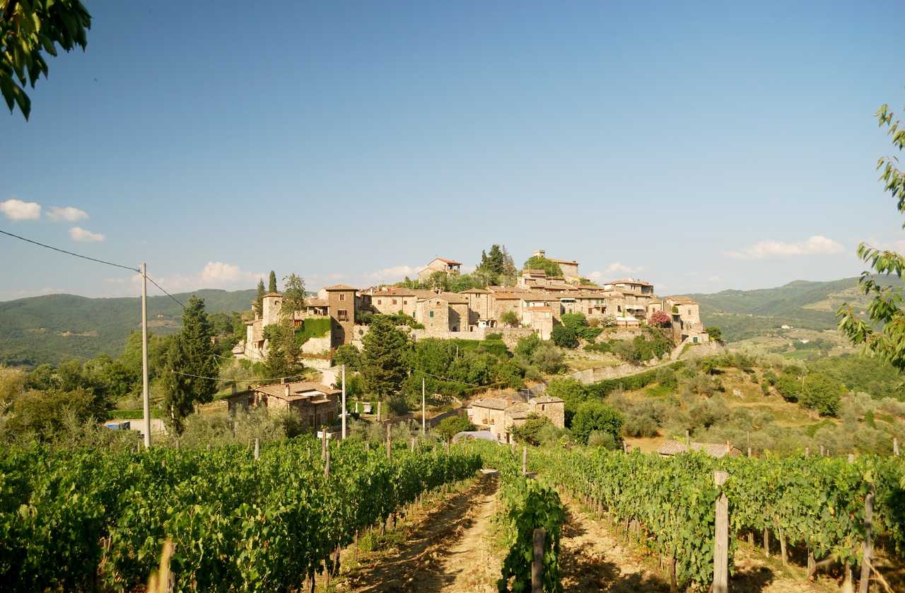 village de Montefioralle en Toscane