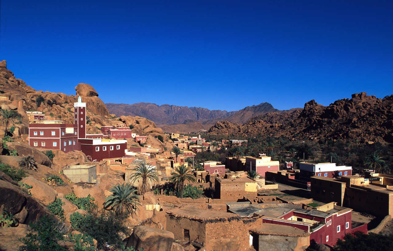 Village de Tafraoute, Anti-Atlas, Maroc