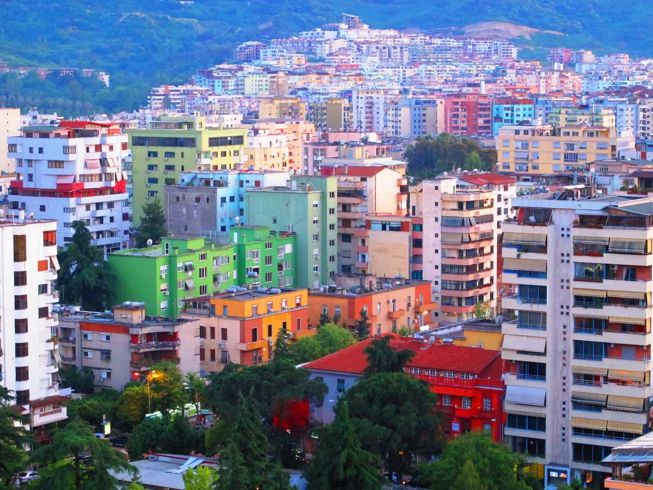 Ville de Tirana la capitale de l'Albanie