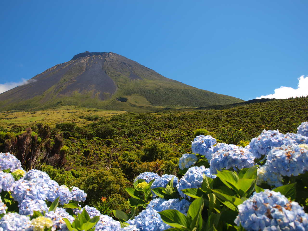 Volcan de l'île de Sao Miguel aux Açores