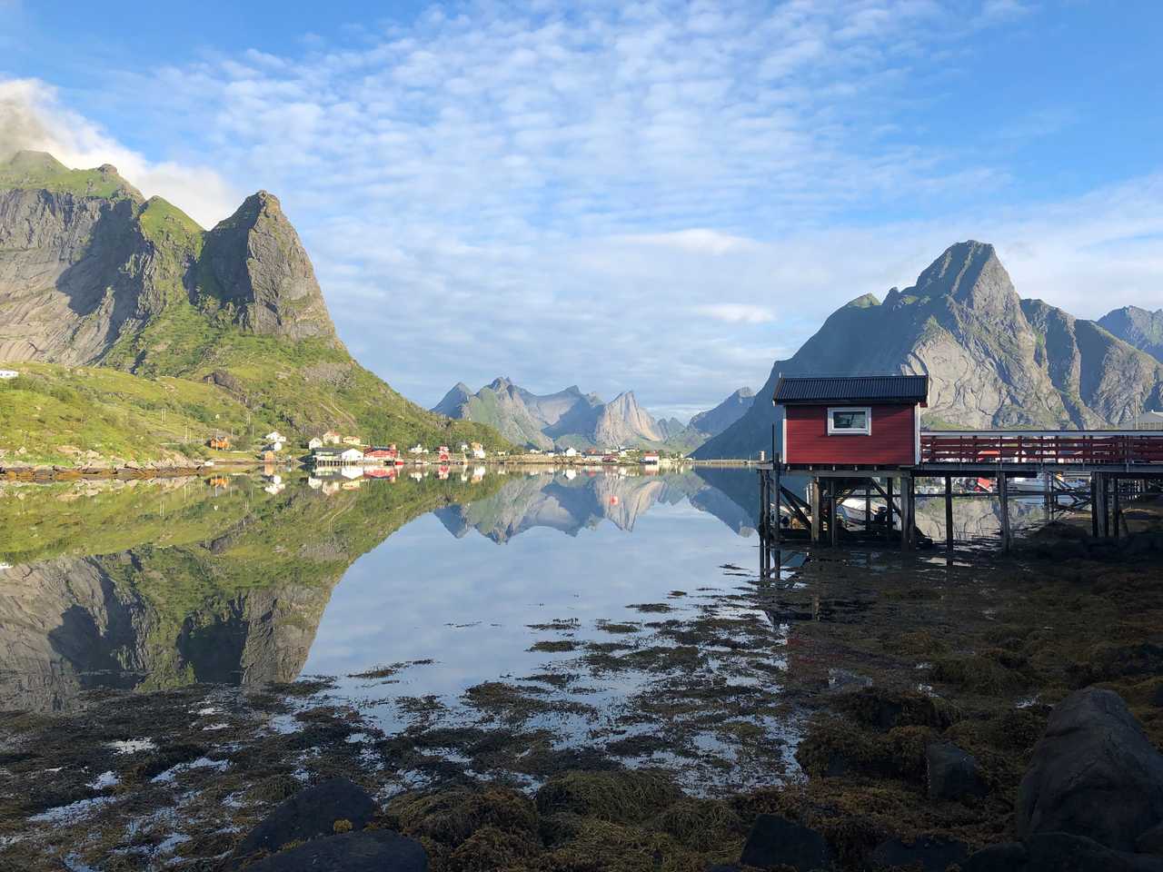 Voyage en Norvège l'été village de Reine