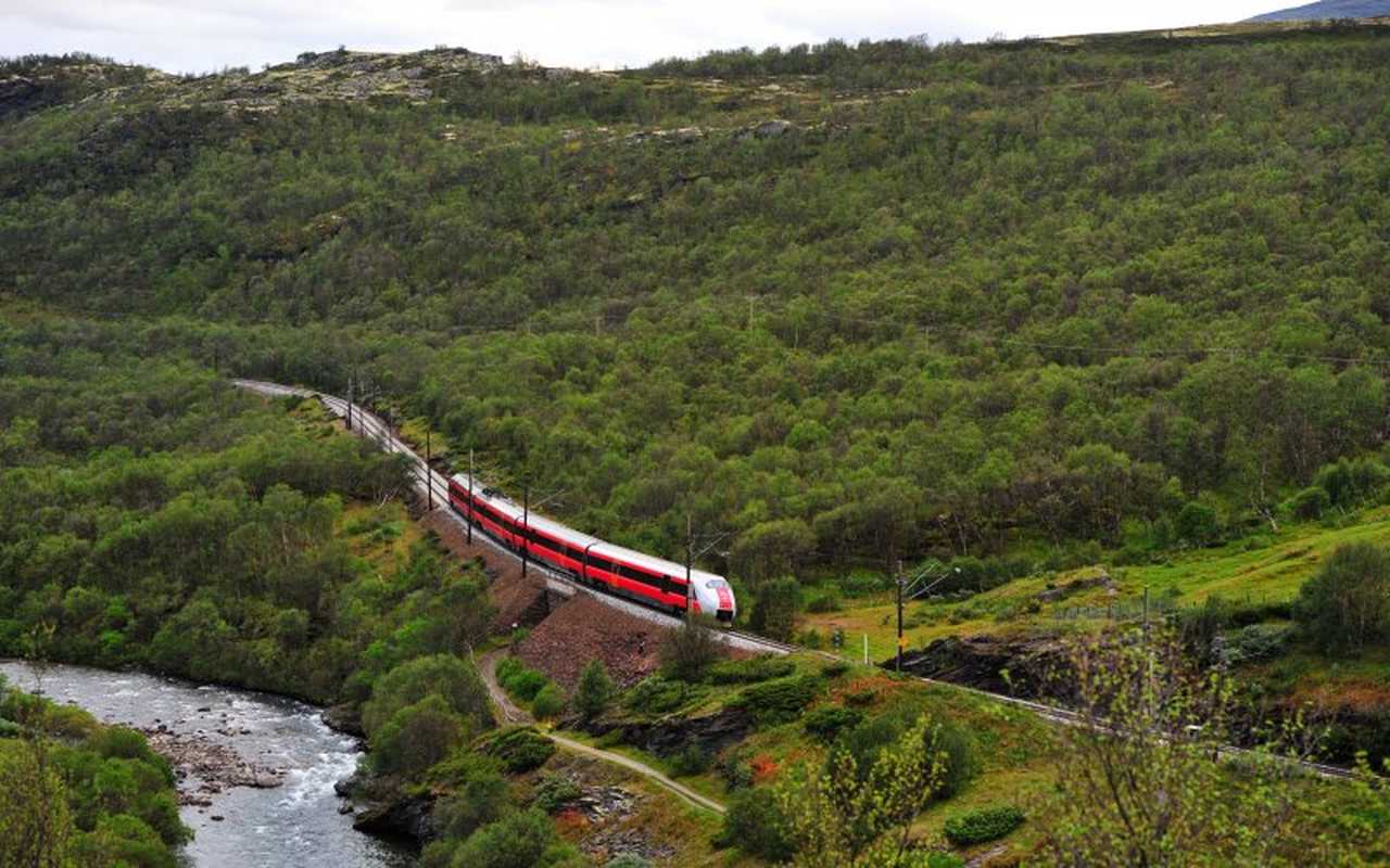 Voyage en train en Norvège