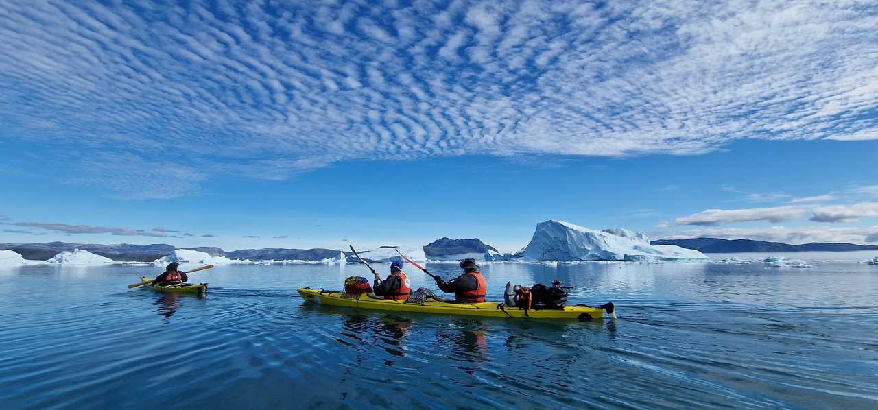 Voyage kayak de mer dans l'Arctique au Groenland