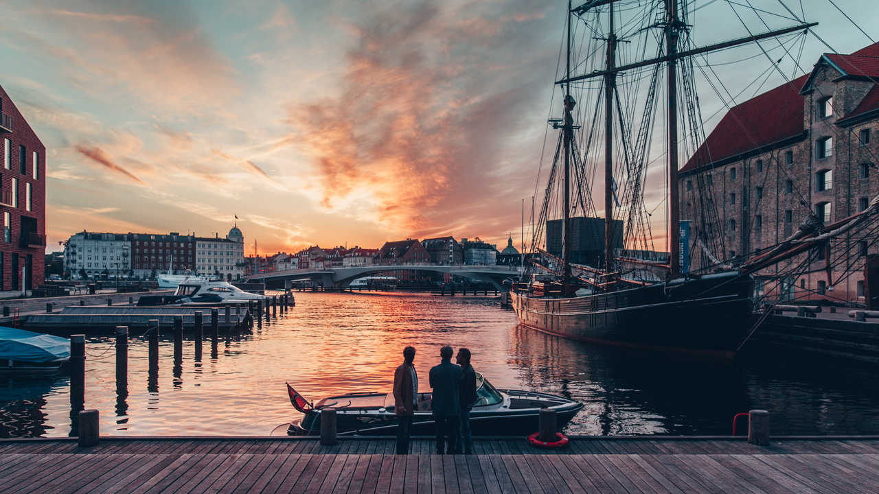 Vue de Copenhague et son port