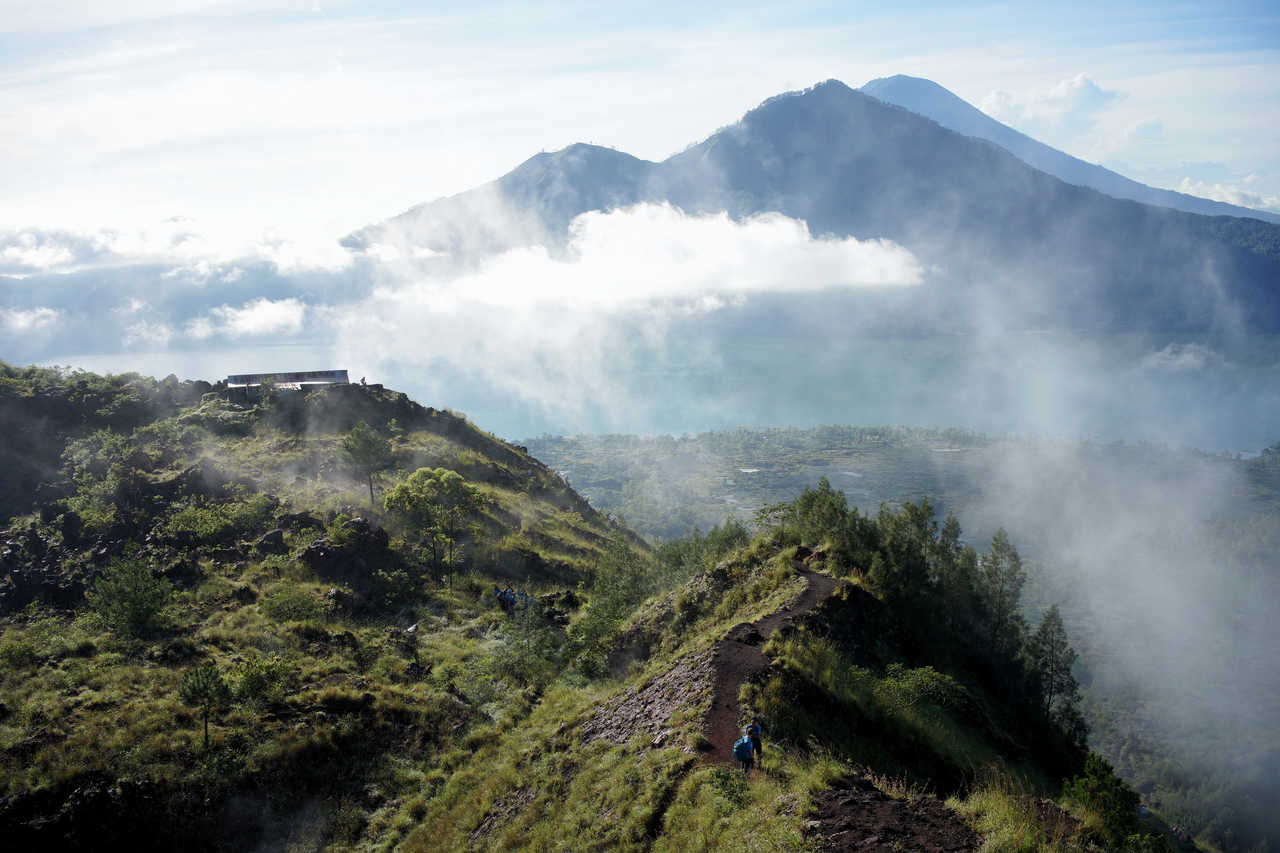 Vue de sommet de volcan Batur