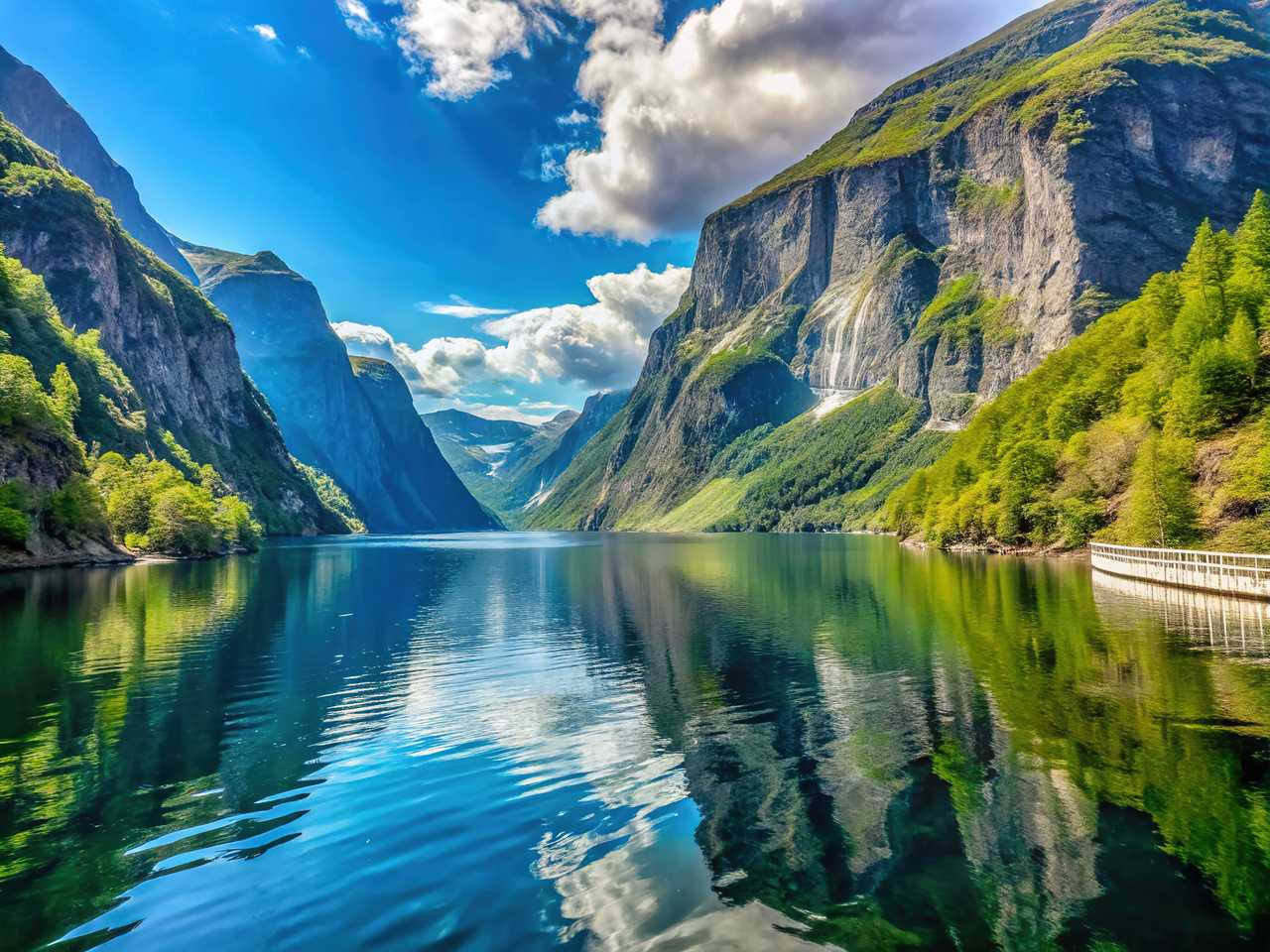 Vue depuis le ferry Flam Bergen - Nusfjord