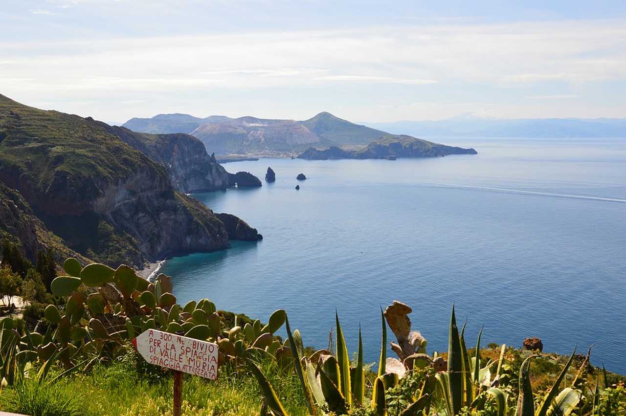 Vue depuis randonnée sur Lipari