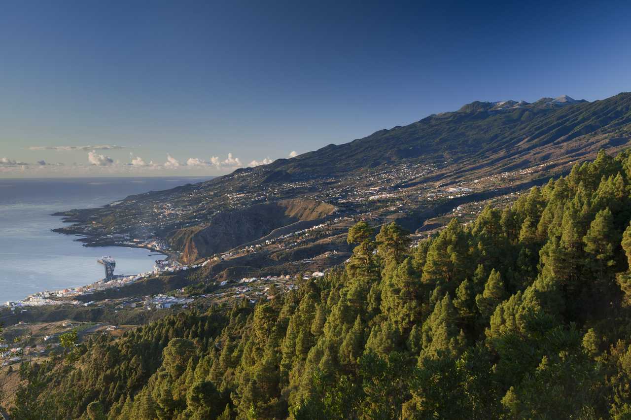 Vue panoramique sur la Palma aux Canaries