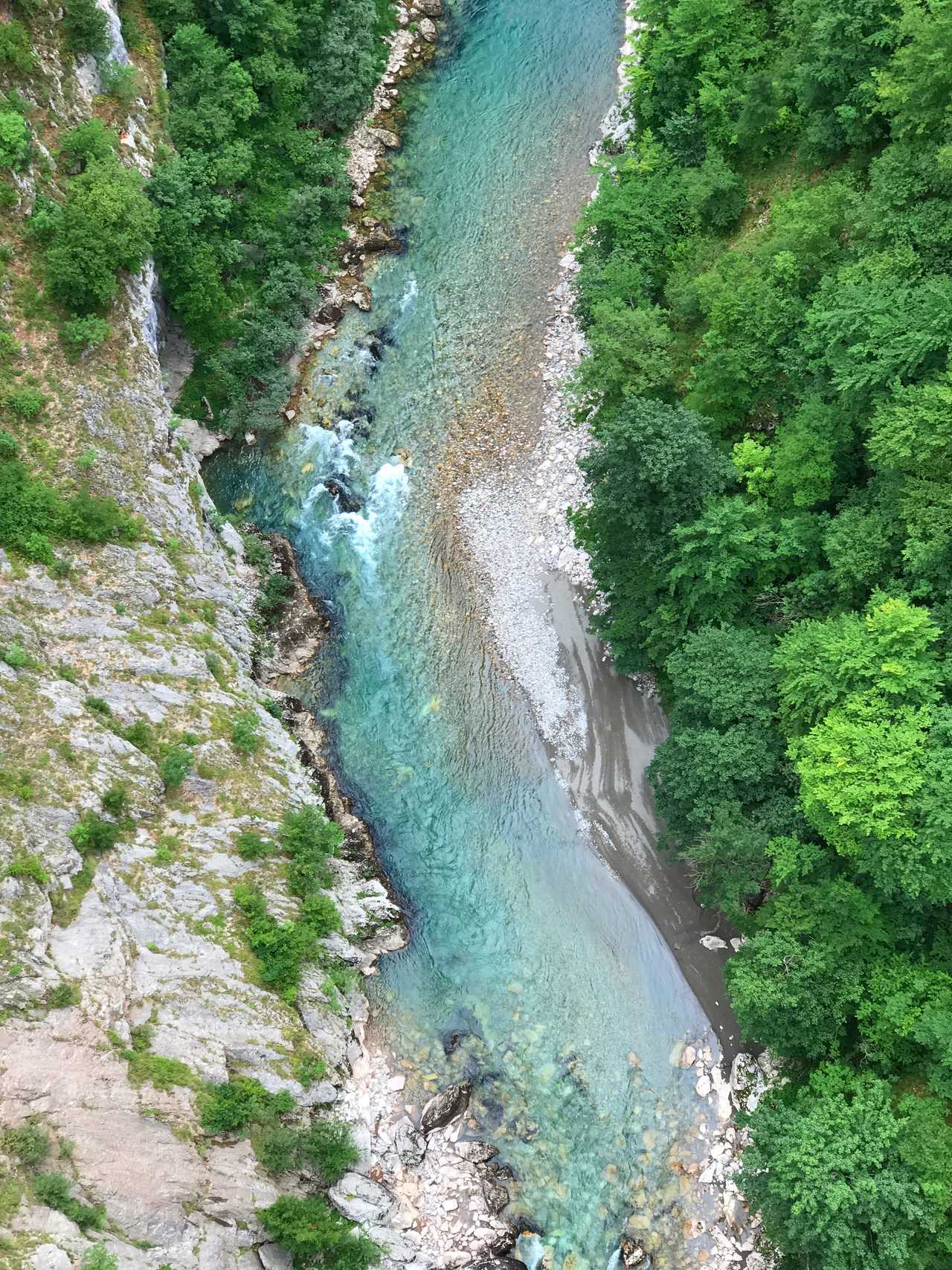 Vue plongeante sur le canyon de Tara, Montenegro