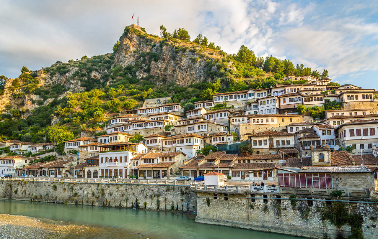 Vue sur la vieille ville de Berat en Albanie