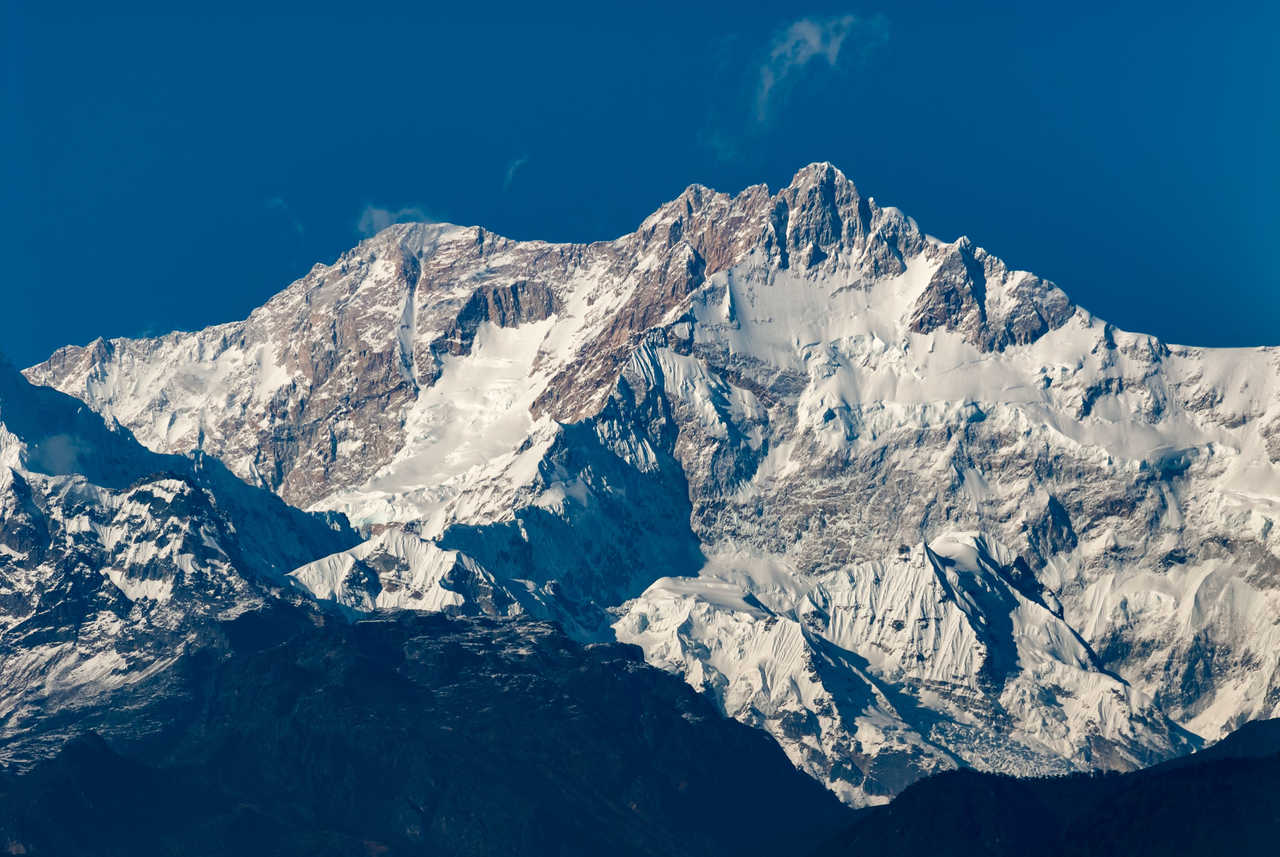 Vue sur le mont Kangchenjunga au Népal