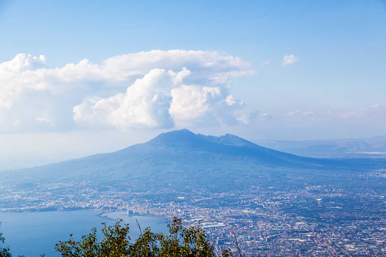 Vue sur le Vésuve, en Italie