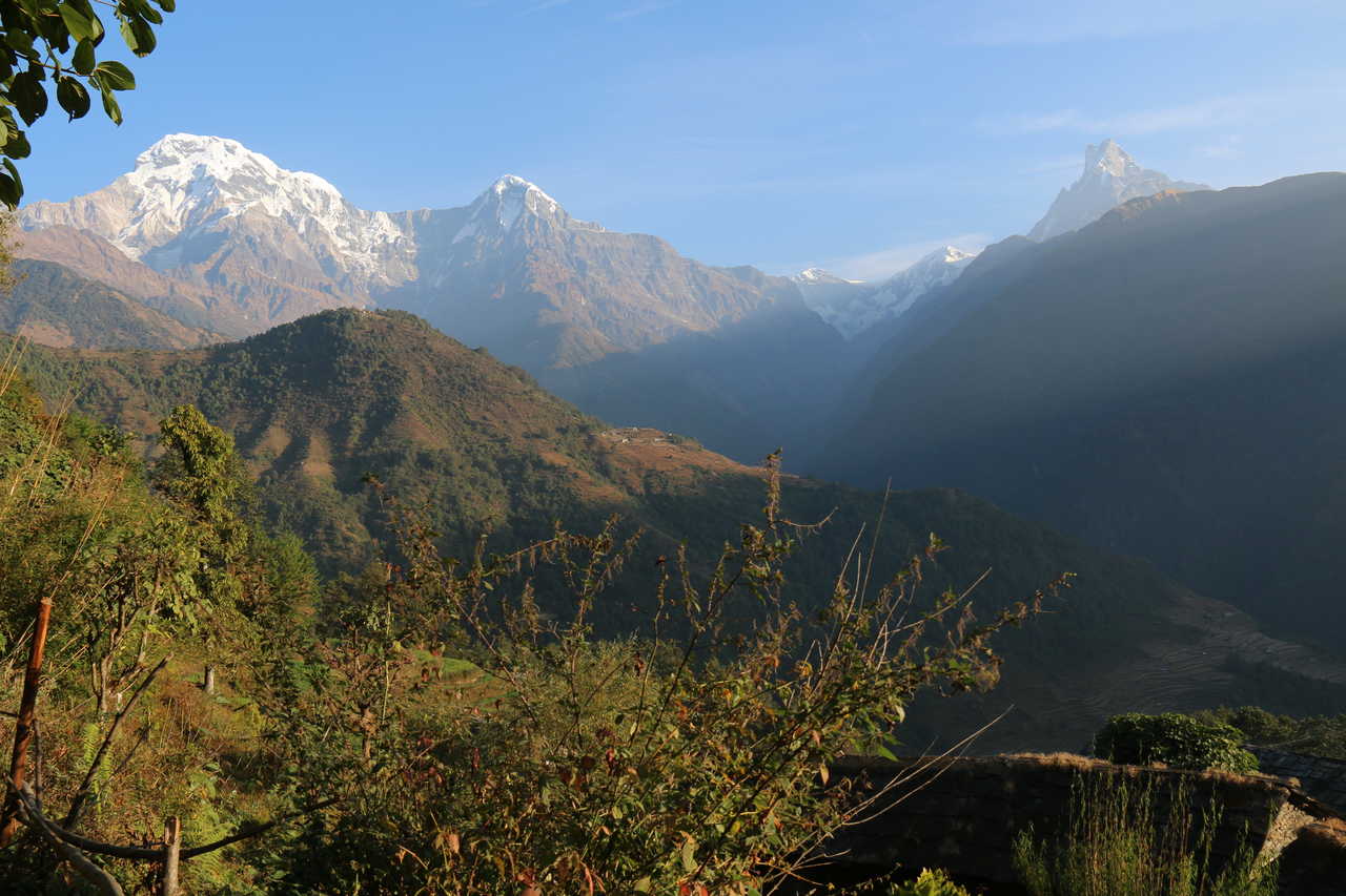 vue sur les Annapurnas au Népal