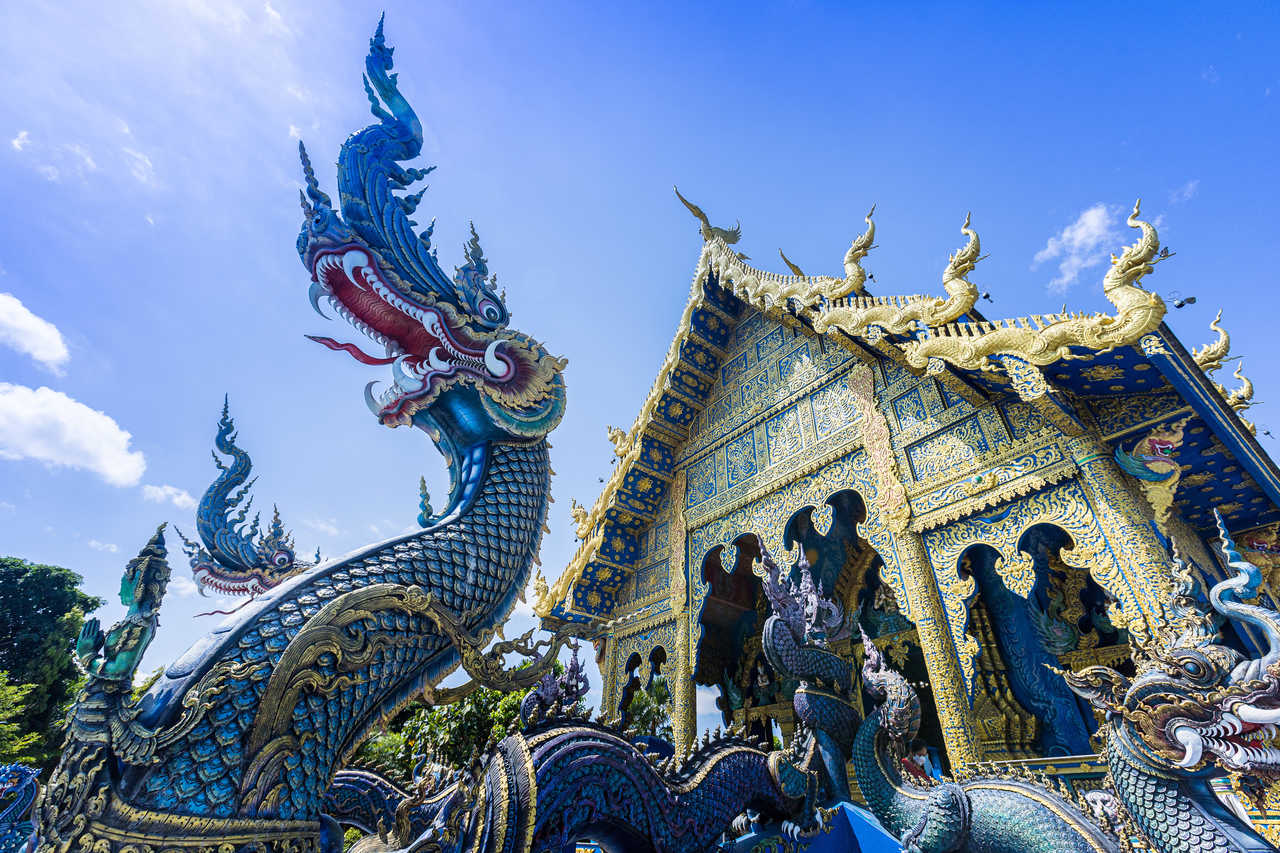 Wat Rong Sua Ten, Temple Bleu, Chiang Rai