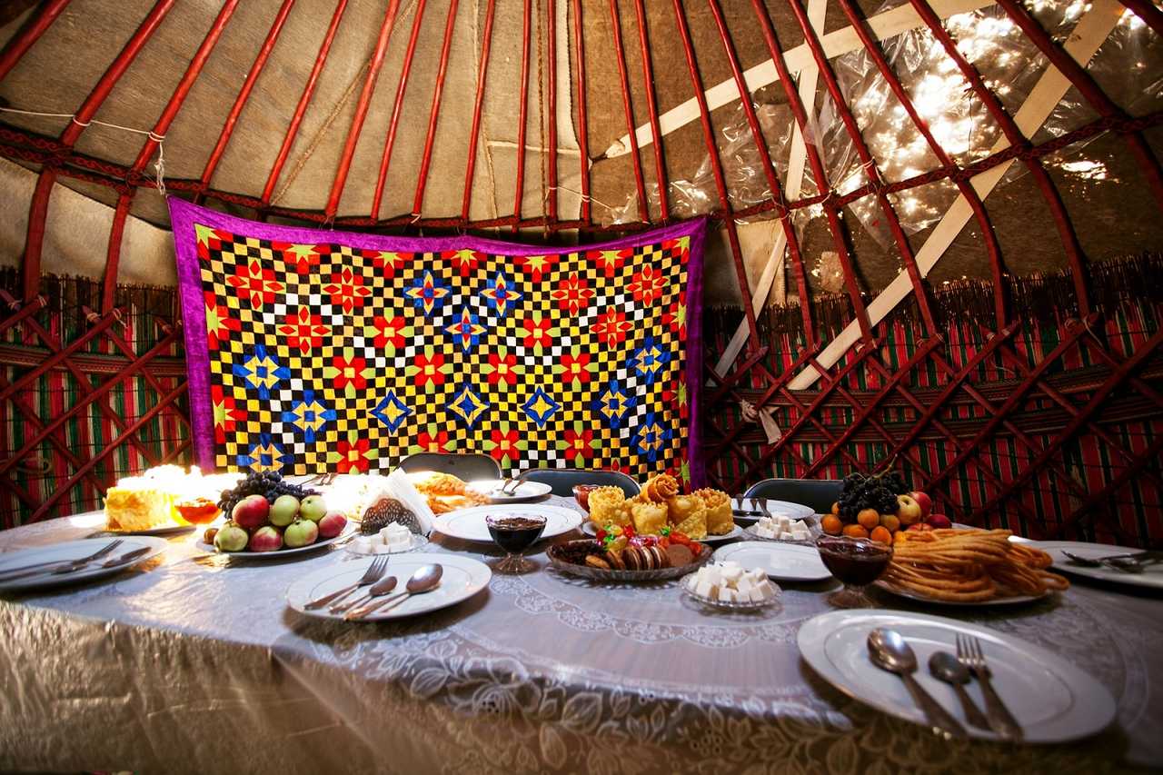 Intérieur yourte Kirghiz