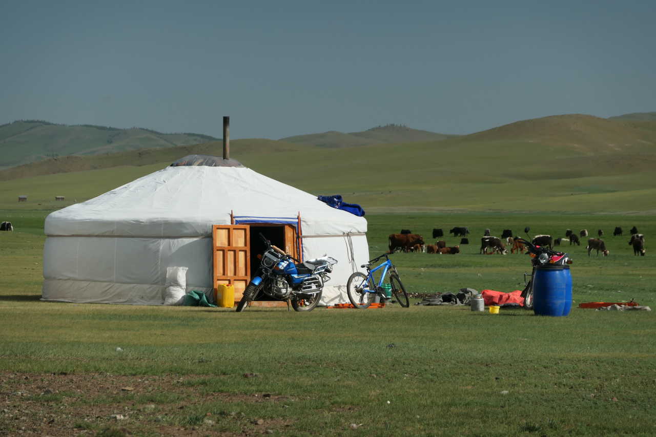 Yourte mongole dans la vallée de l'Orkhon