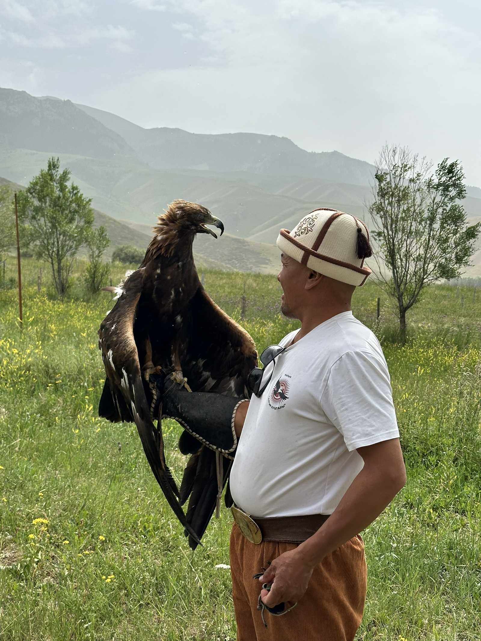 Aiglier dans la région de Naryn en Kirghizie © Pollet Louise