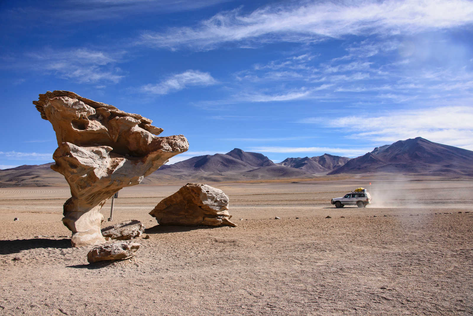 Arbol de Piedra, formation rocheuse érodée, Désert de Siloli, Bolivie. © Mogado Raquel