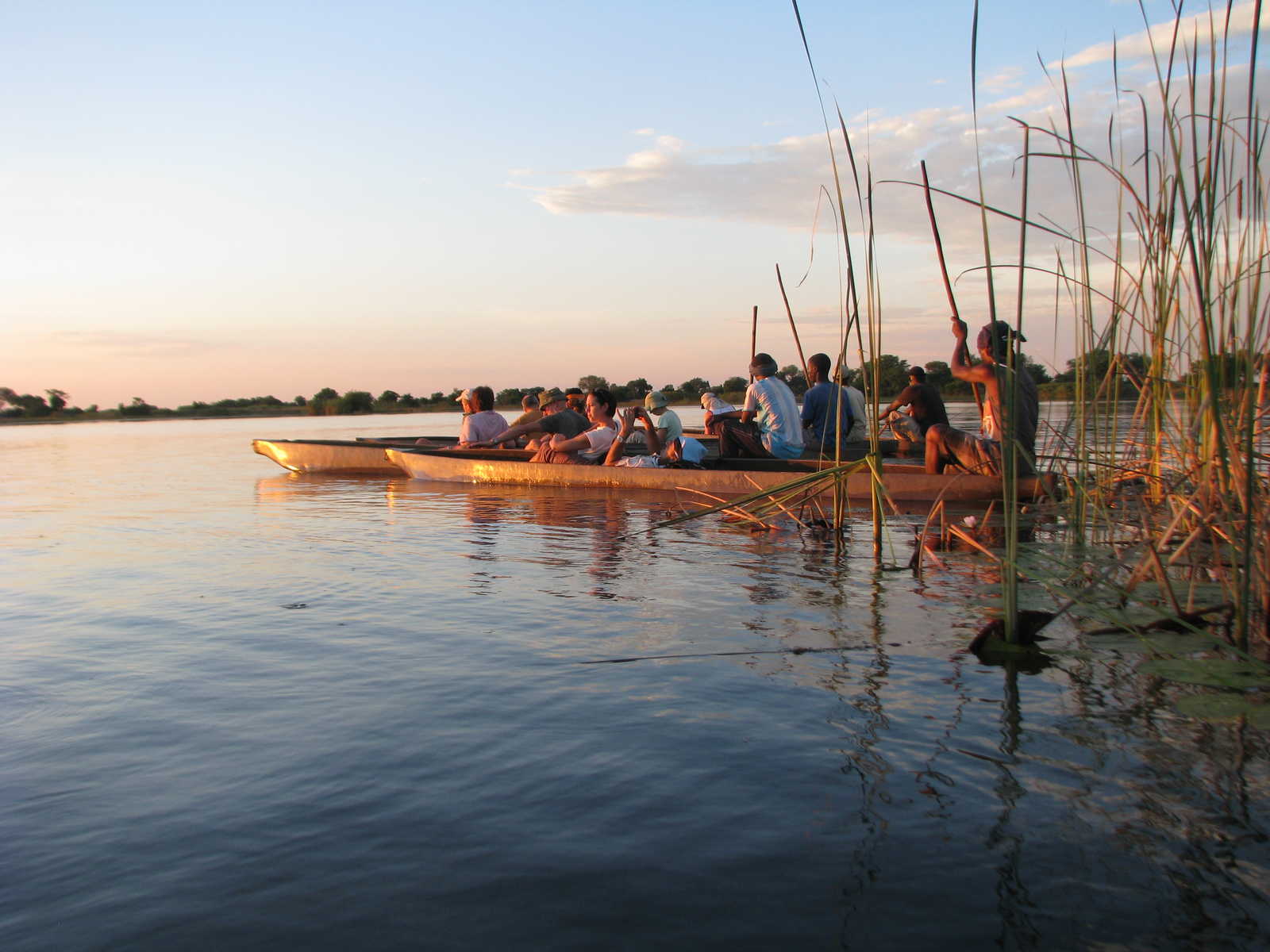 Balade en pirogue traditionnelle au Botswana © Jammet Mélanie