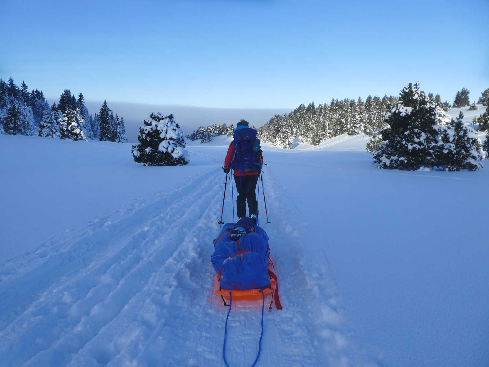 En  ski pulka dans le Vercors © Caprion Marion