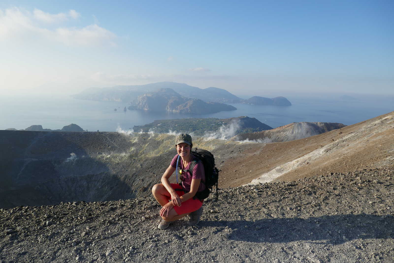 Fanny sur l'île de Vulcano en Sicile, en Italie © Drieux Fanny