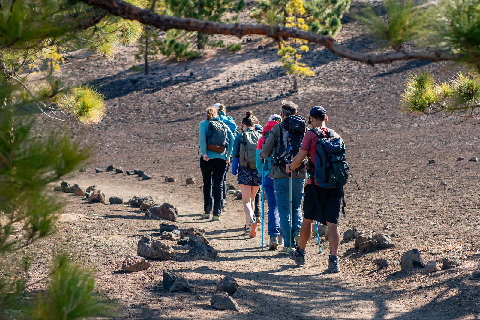 groupe de randonneurs au parc National du Teide © Boerez Benjamin