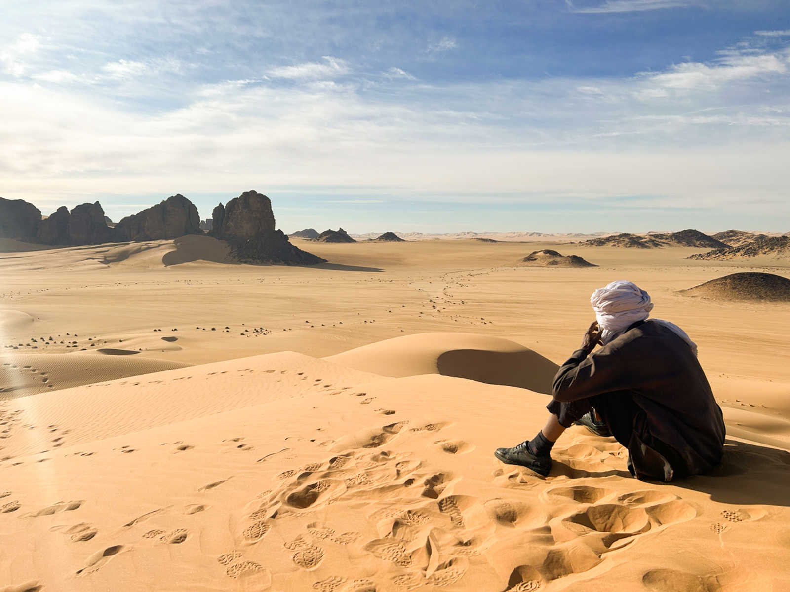 Guide touareg dans le Tassili N'Ajjer, en Algérie © Dufy Caroline