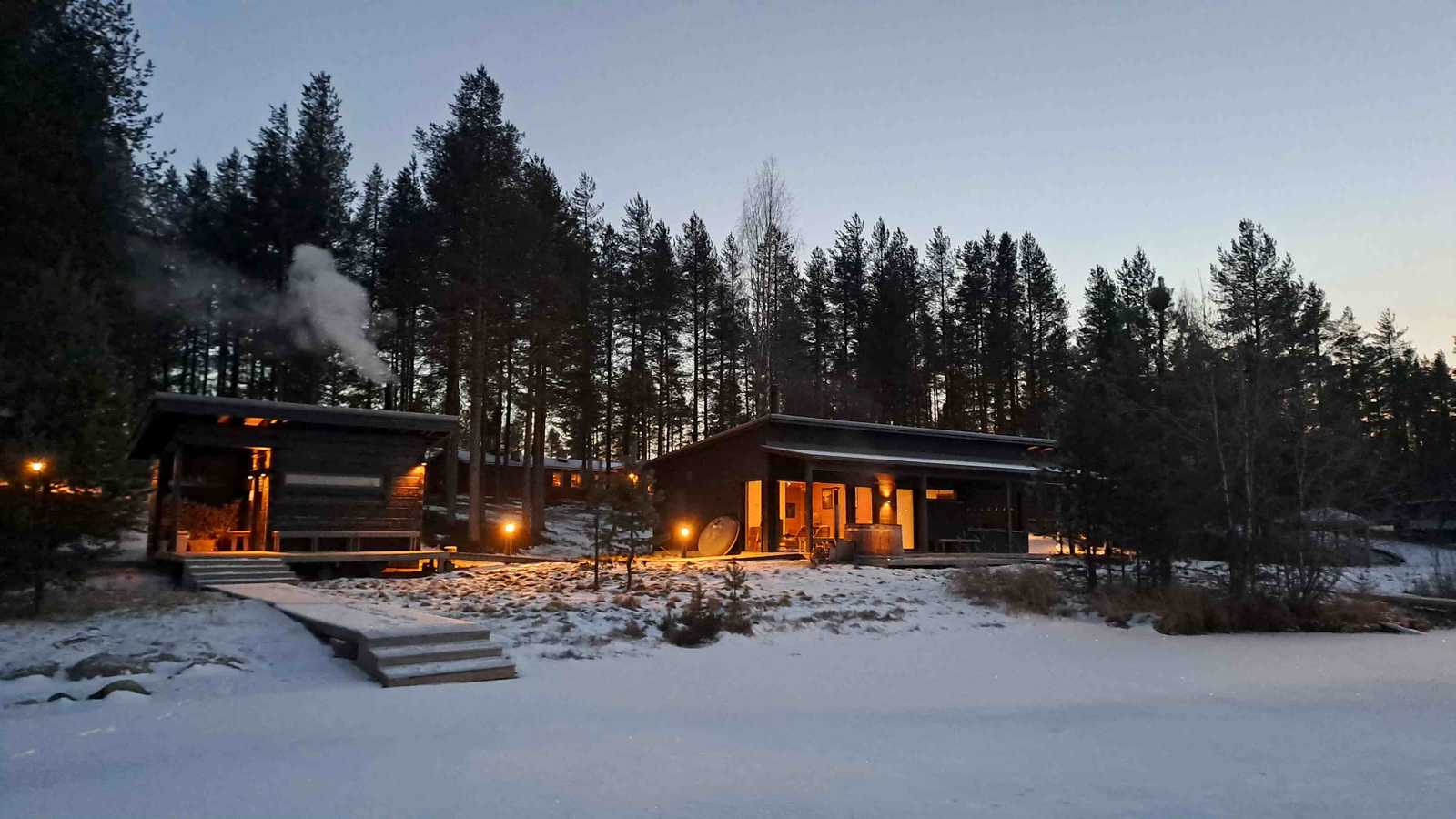 Hebergement Hosssa Sauna à bois et bain norvégien Hiver © ---
