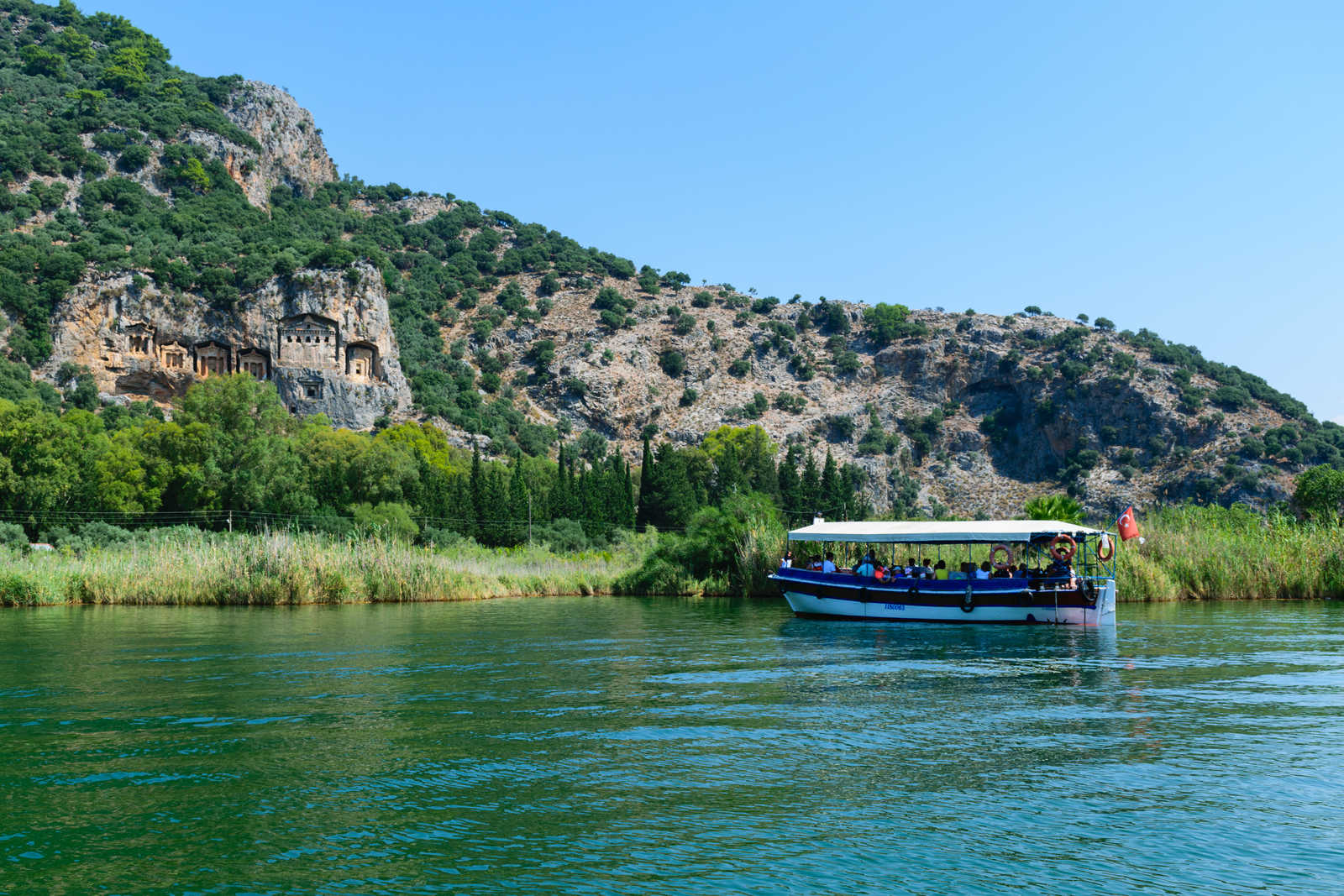 La rivière Dalyan, Dalyan, Lycie, Turquie © Olegd
