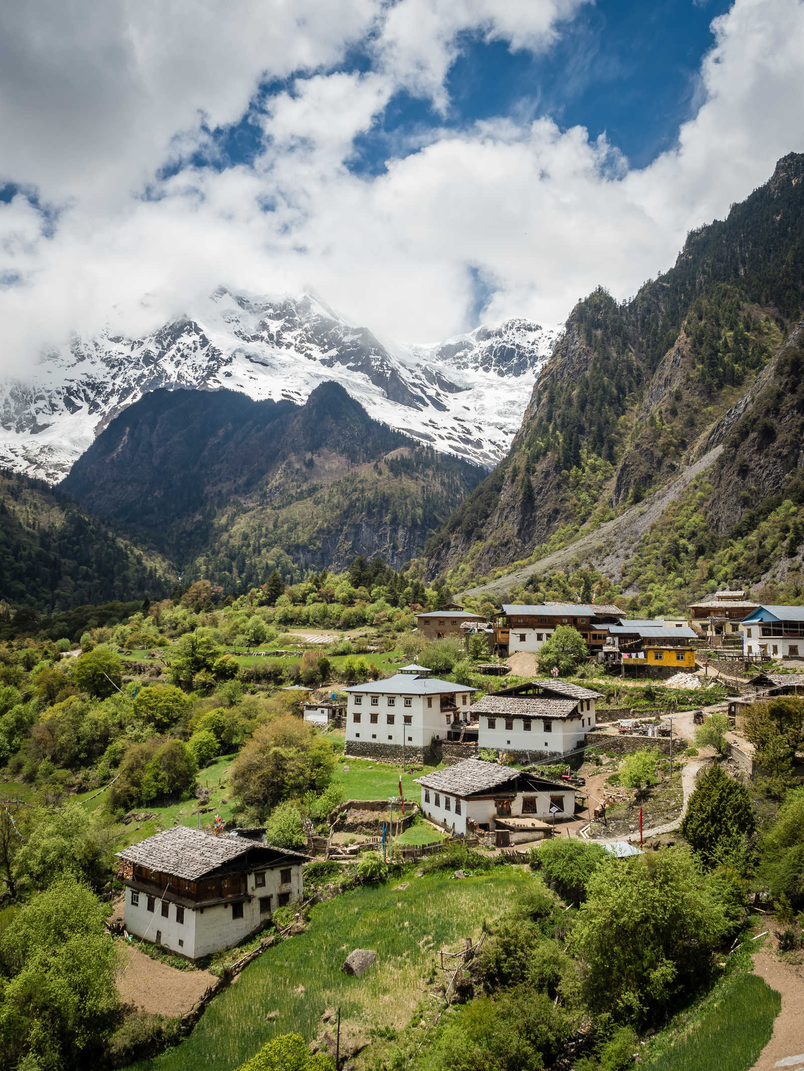 Le village de Yubeng dans la province de Yunnan © David