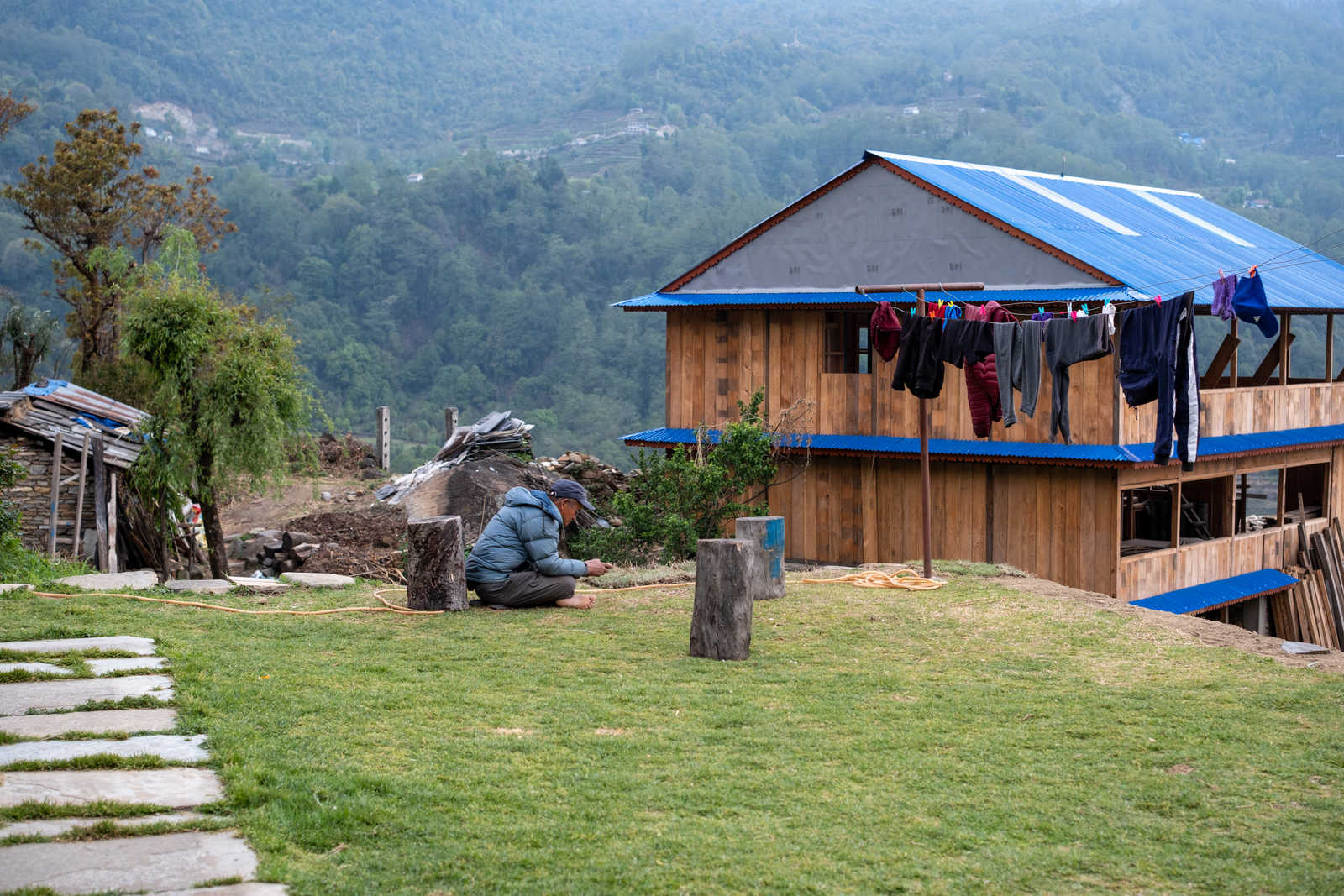 Maison en altitude au Népal © Quillévéré Yann