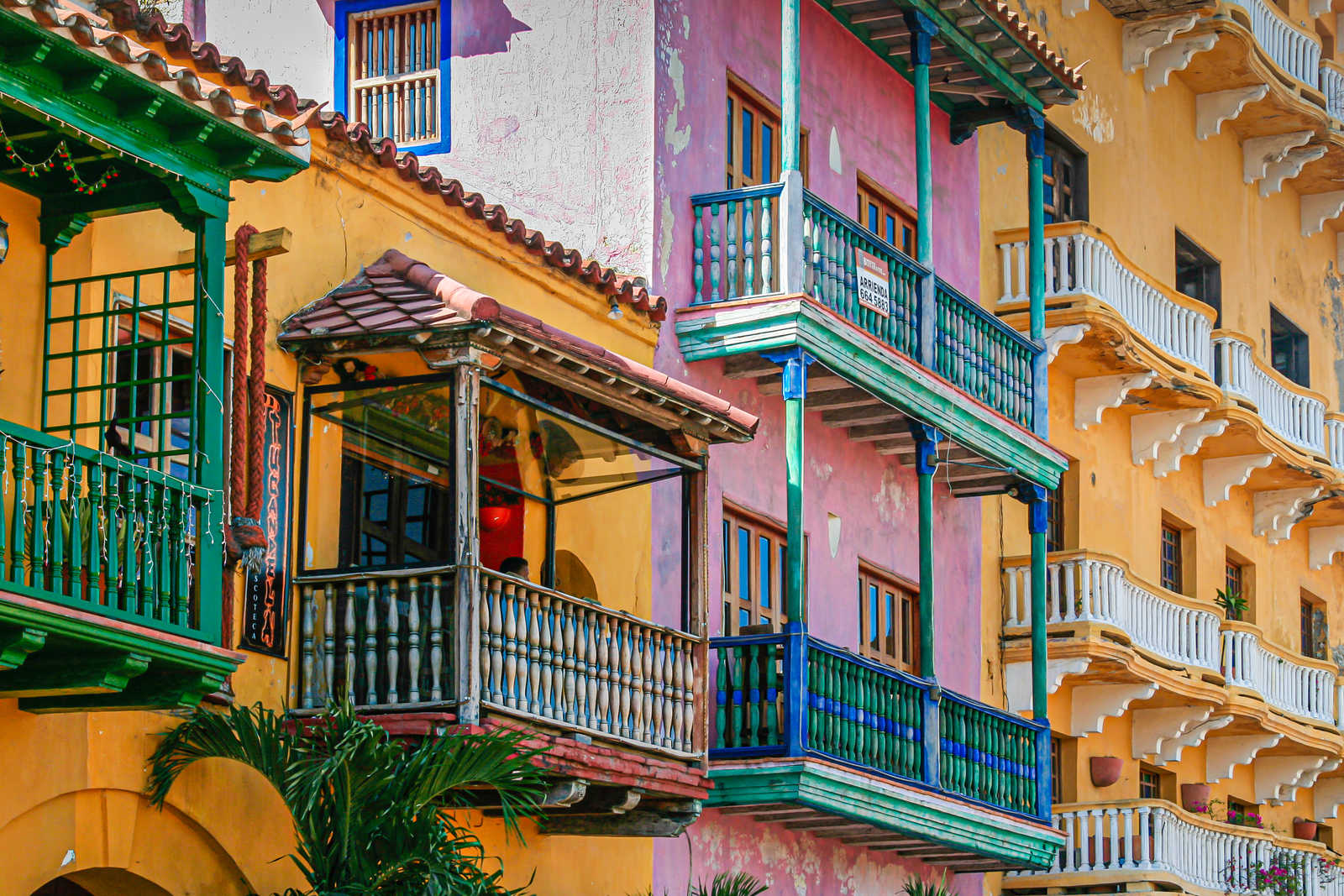 Maisons colorées de la vieille ville de Carthagène en Colombie © Jorgeivan