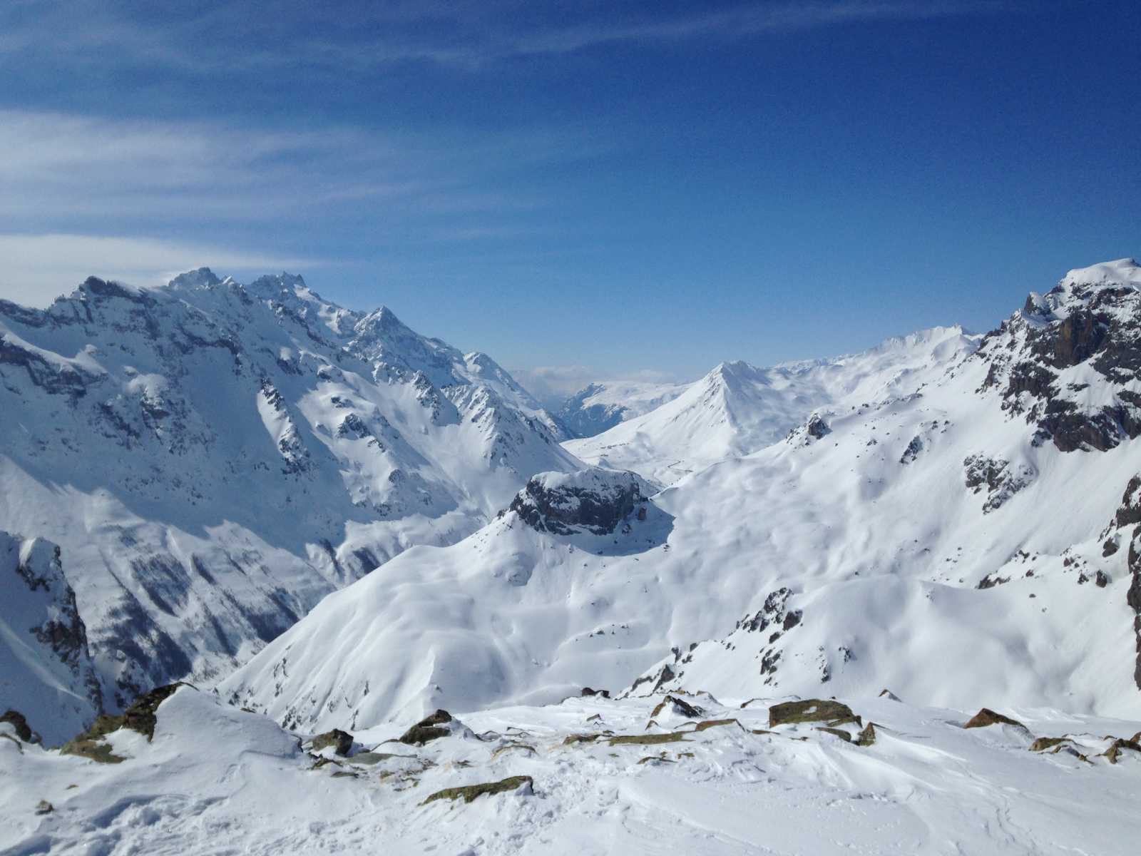 Panorama époustouflant sur massif des Cerces et les Ecrins, Haute Valéée de la Clarée, Alpes du sud © Vigneron Perrine