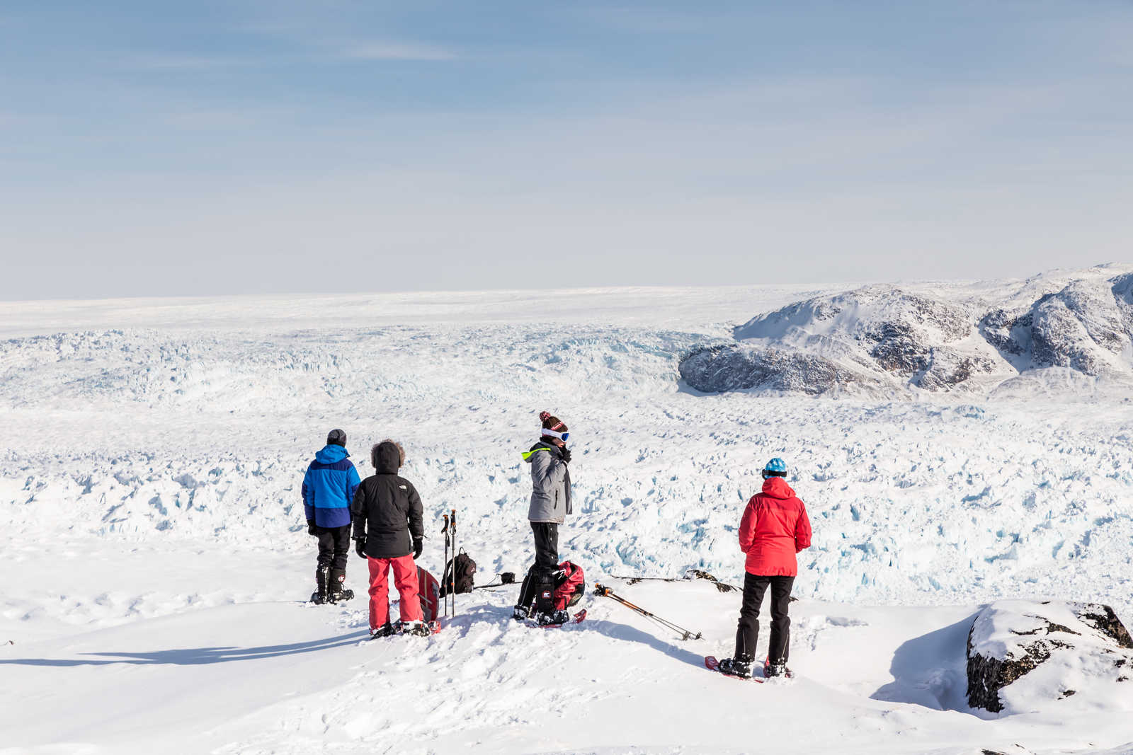 Pause devant la glace de l'Icefjord, Groenland © Letecheur Samuel