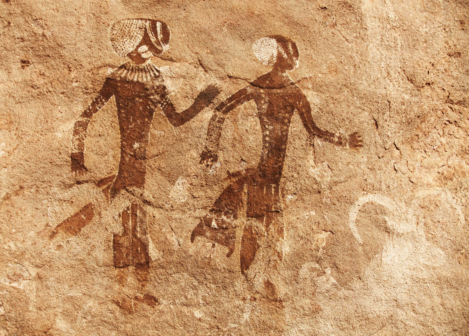 Peintures rupestres de Tamrit dans le Tassili n'Ajjer, en Algérie © Images Yay