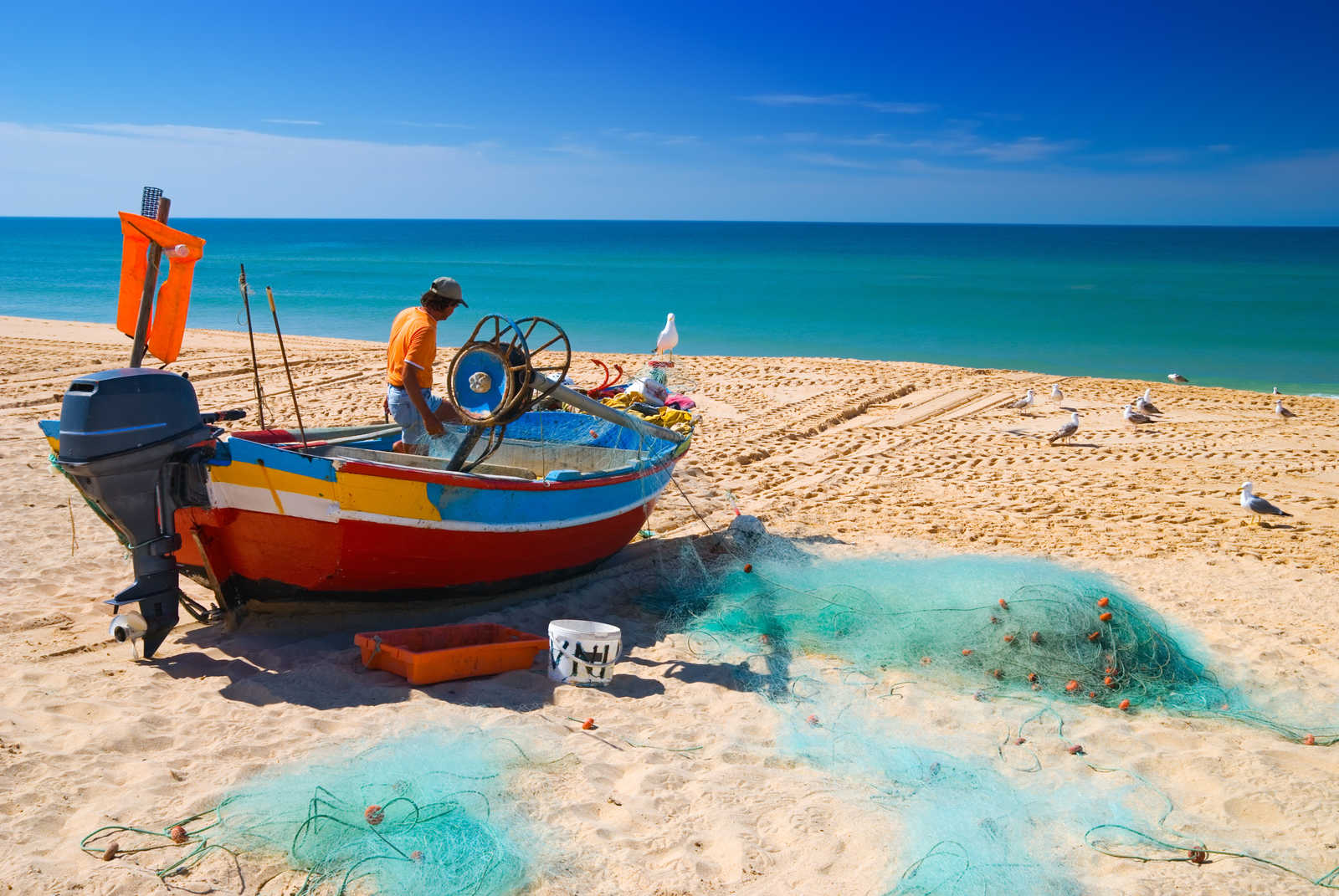 Portugal, pêcheurs d'Algarve © Springfield Gallery