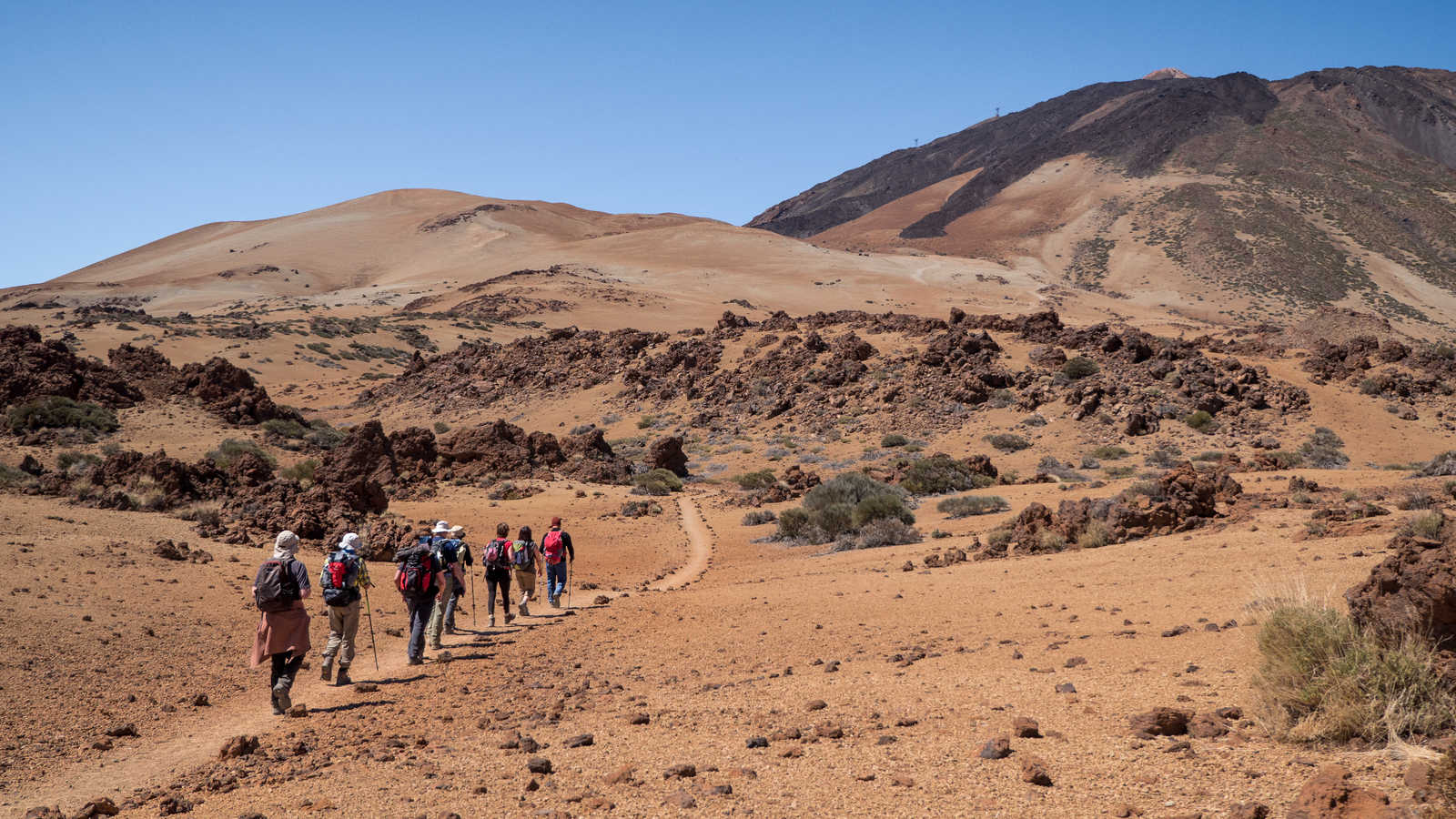 Randonnée dans le parc national du Teide, Tenerife. © Sinssaine Bertrand